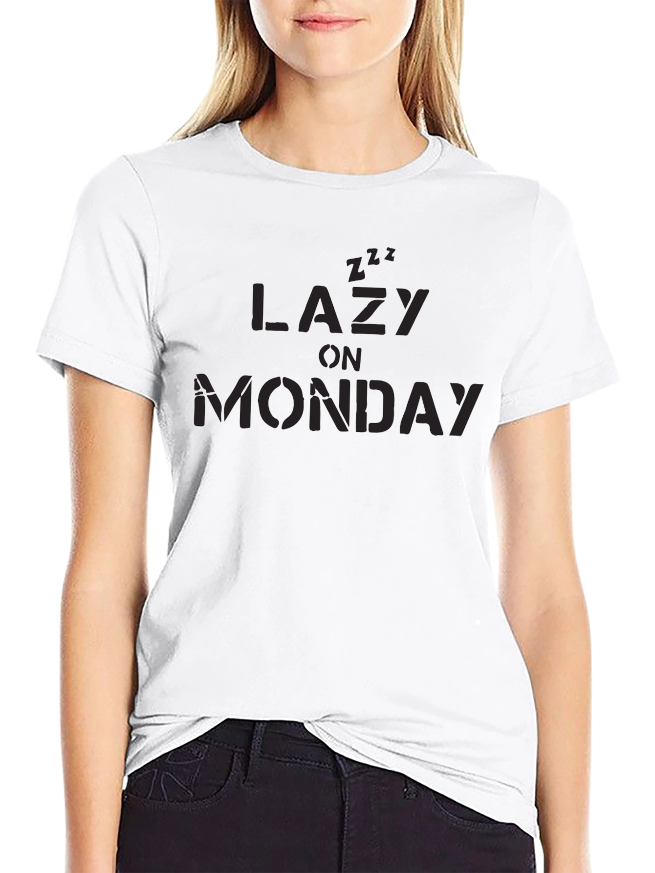 Lazy On Monday Black T-Shirt