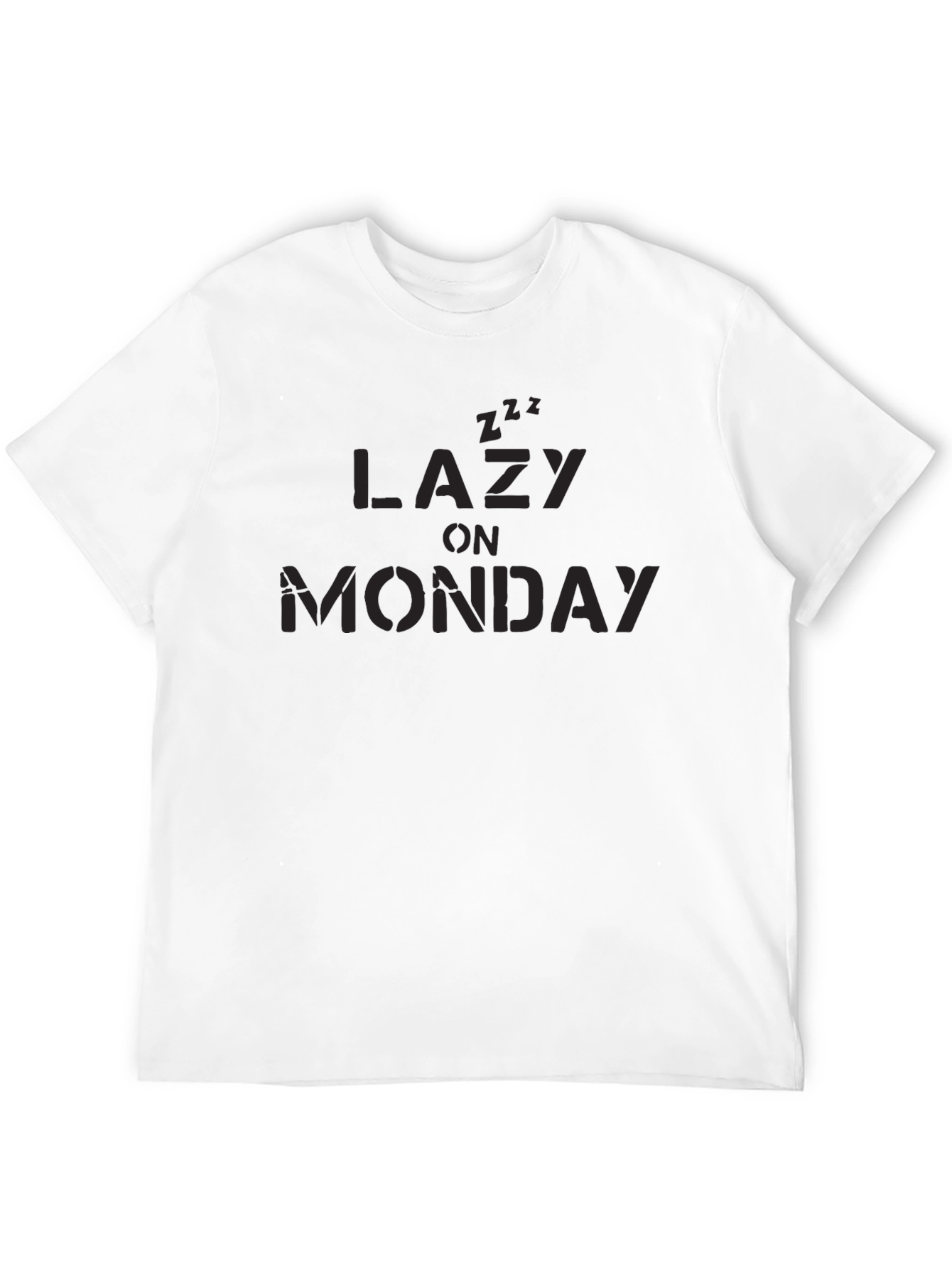Lazy On Monday Black T-Shirt