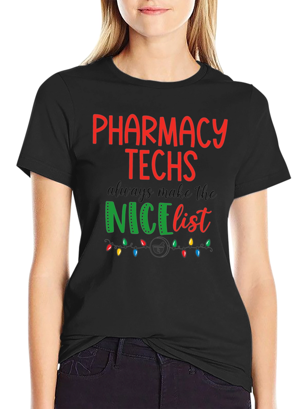 Pharmacy Techs Nice List Holiday T-Shirt