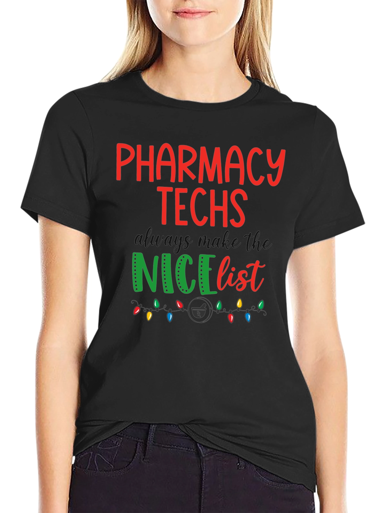 Pharmacy Techs Nice List Holiday T-Shirt