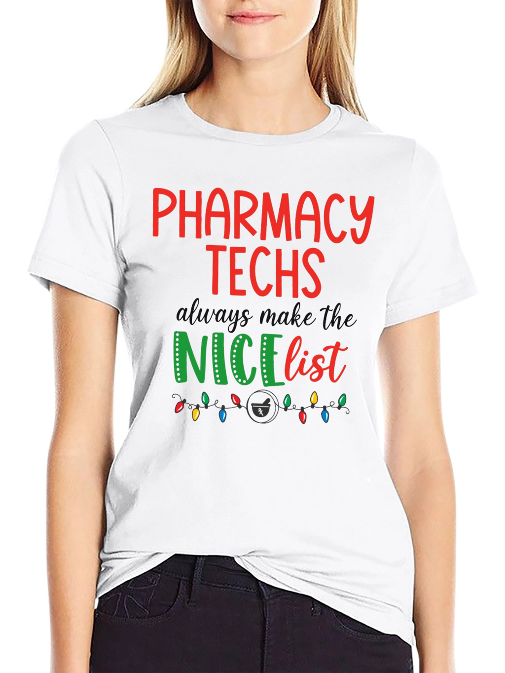 Pharmacy Techs Nice List Holiday T-Shirt