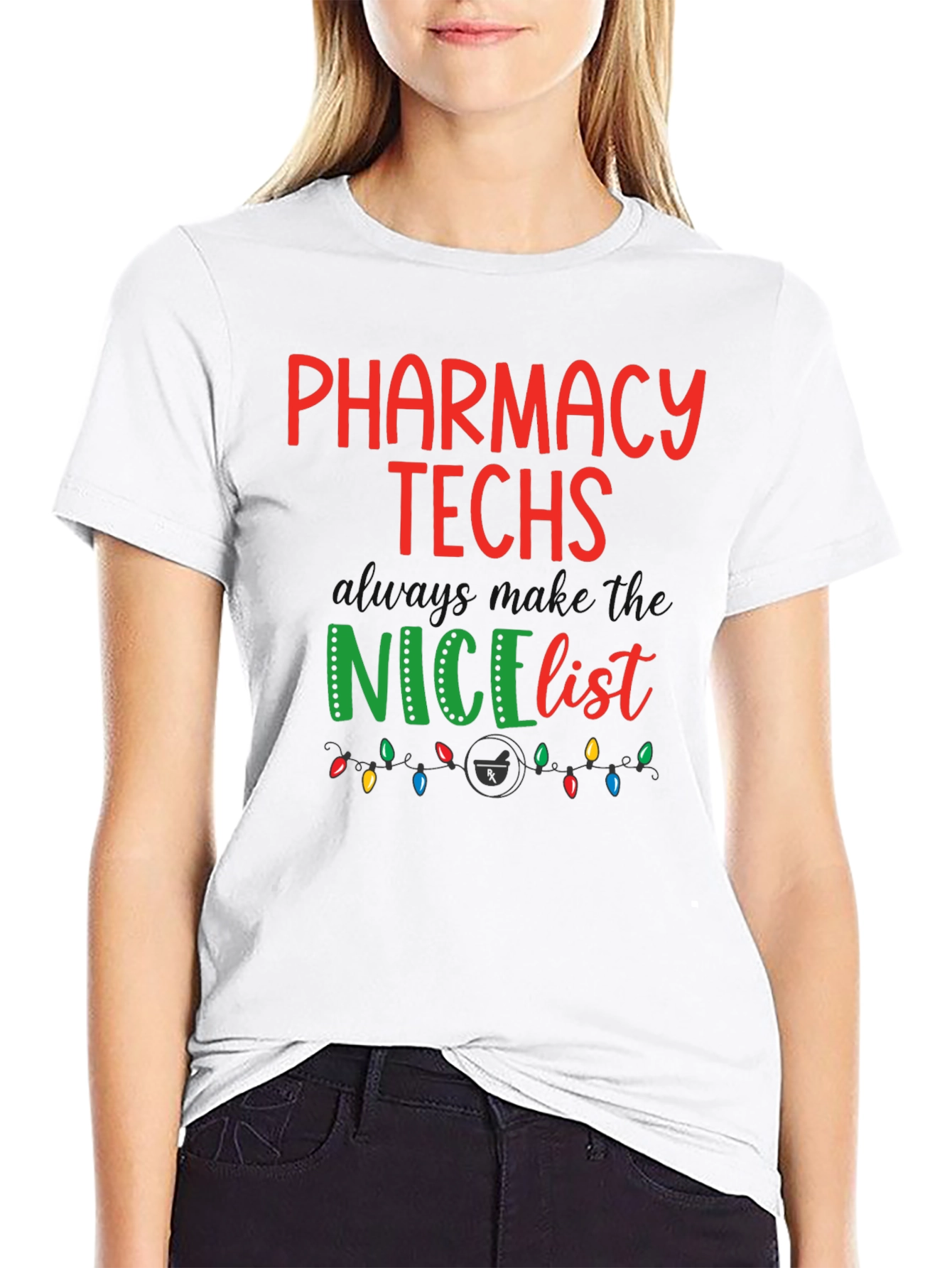 Pharmacy Techs Nice List Holiday T-Shirt