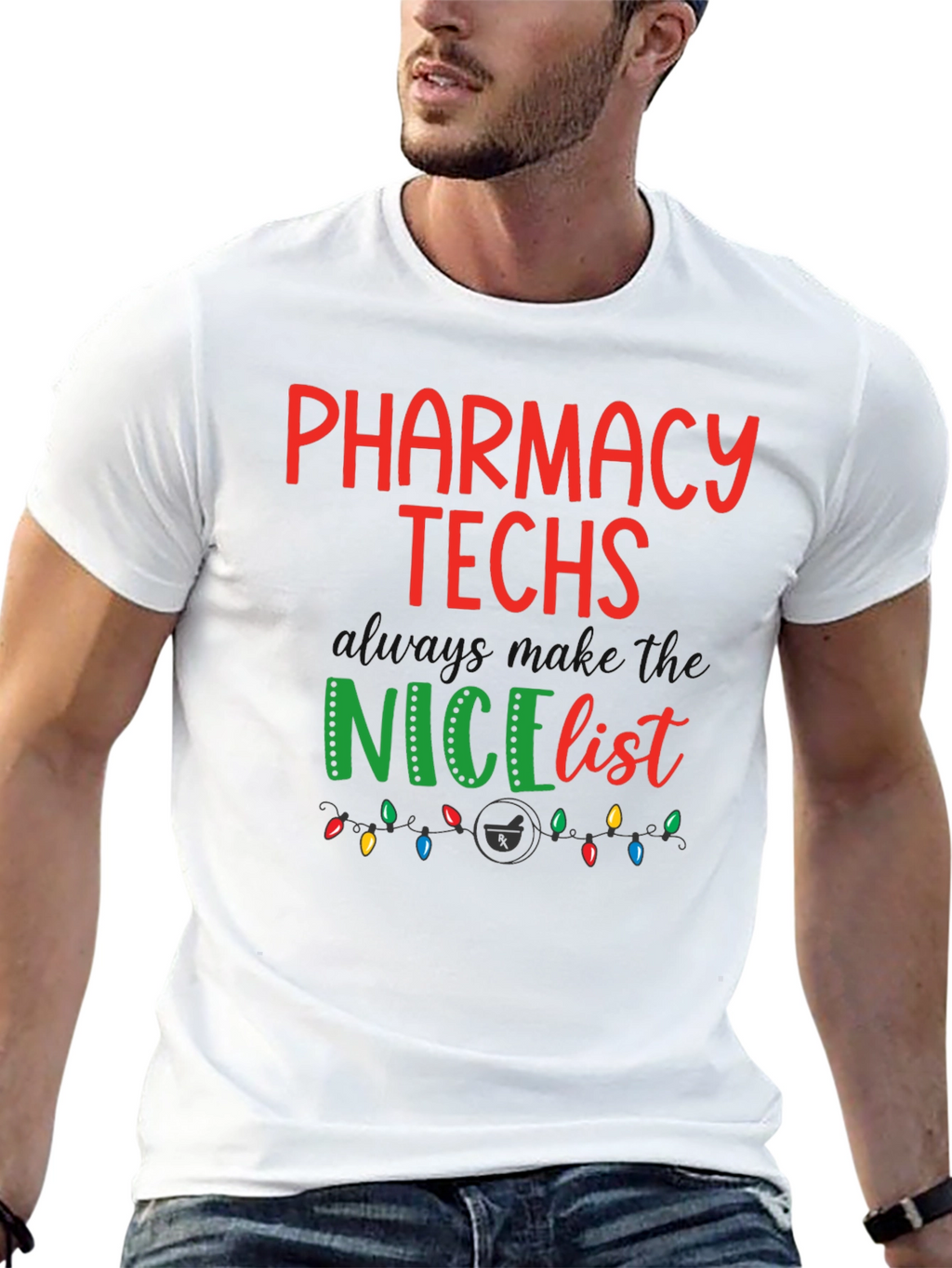 Pharmacy Techs Nice List Holiday T-Shirt