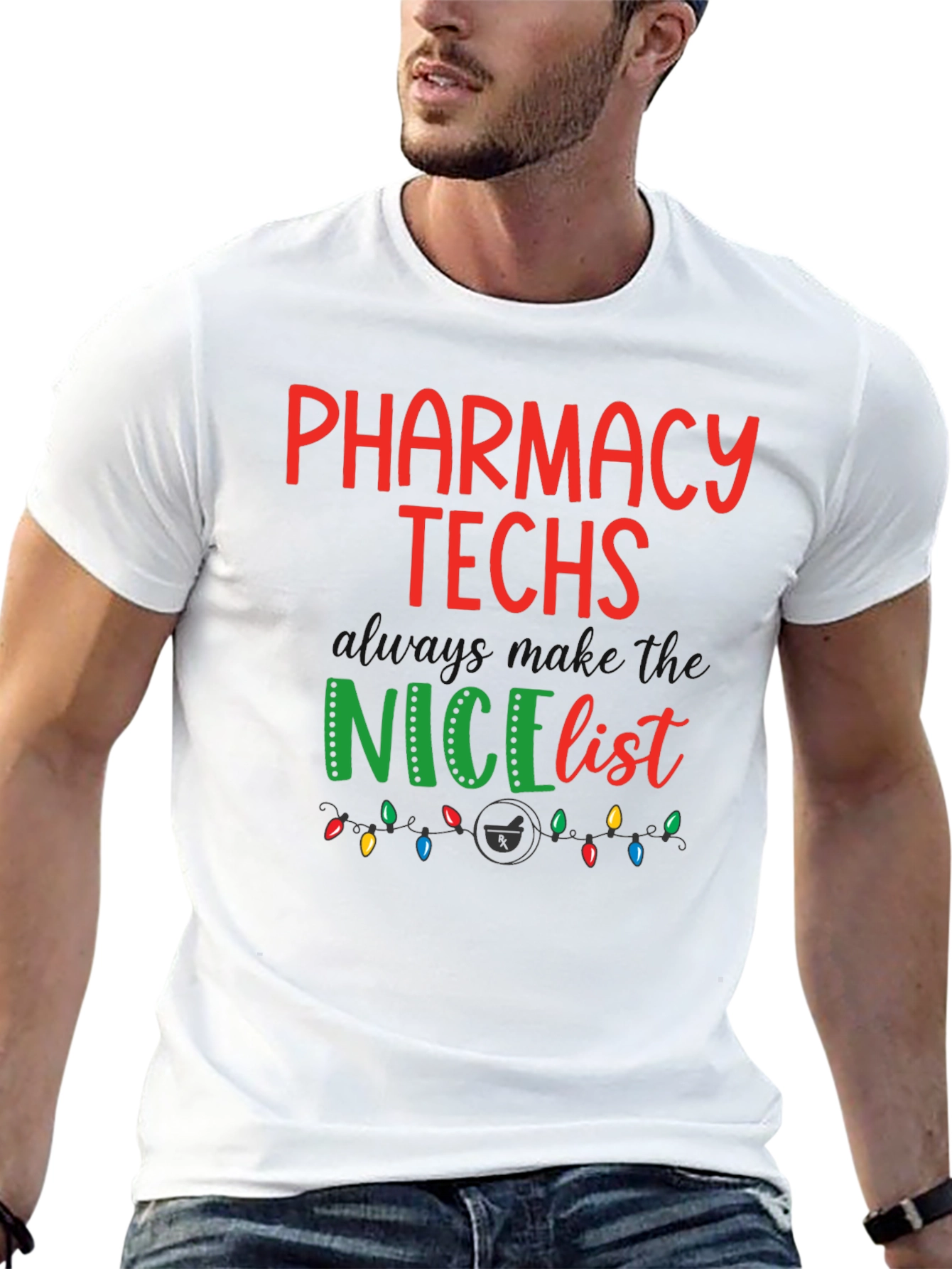 Pharmacy Techs Nice List Holiday T-Shirt