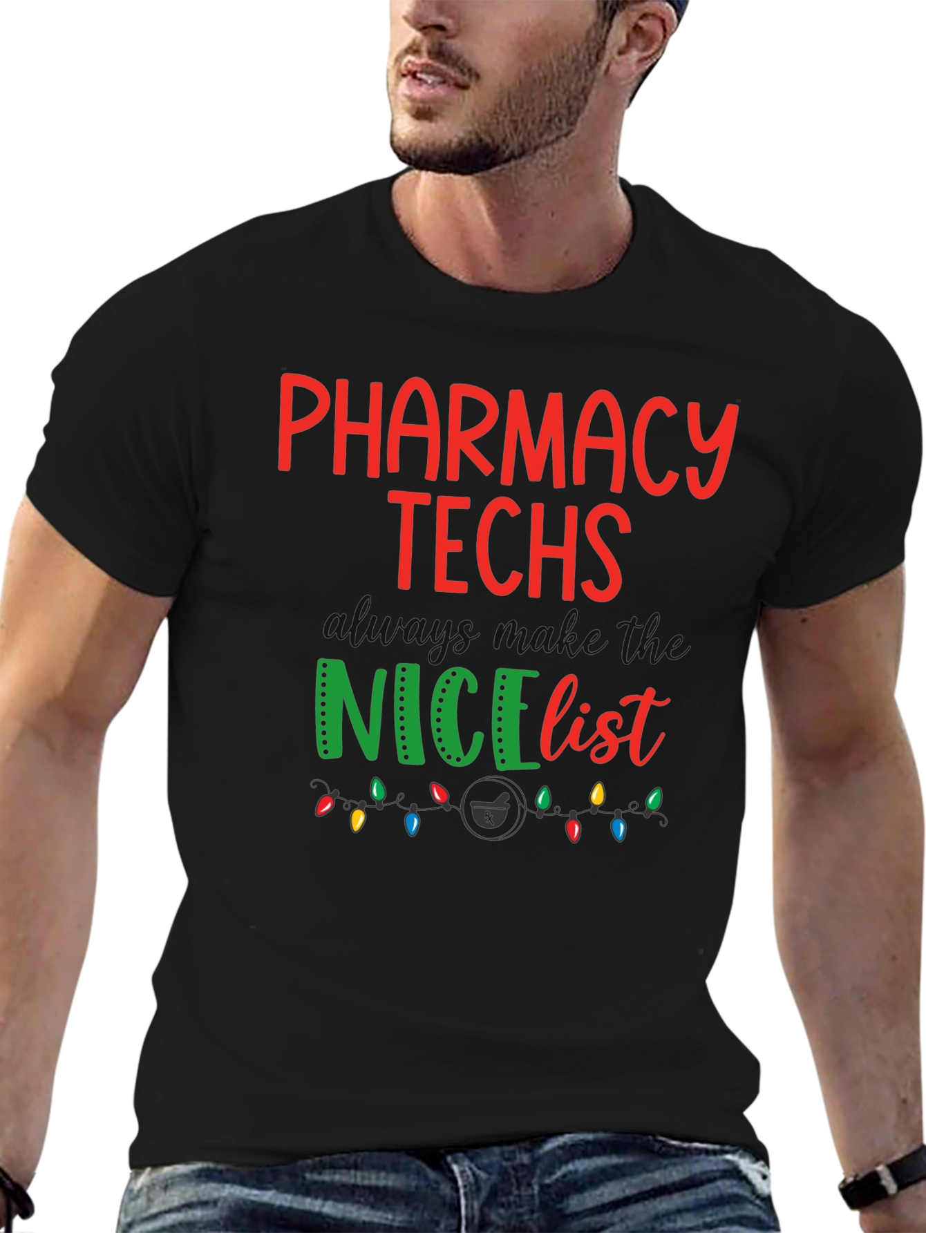 Pharmacy Techs Nice List Holiday T-Shirt