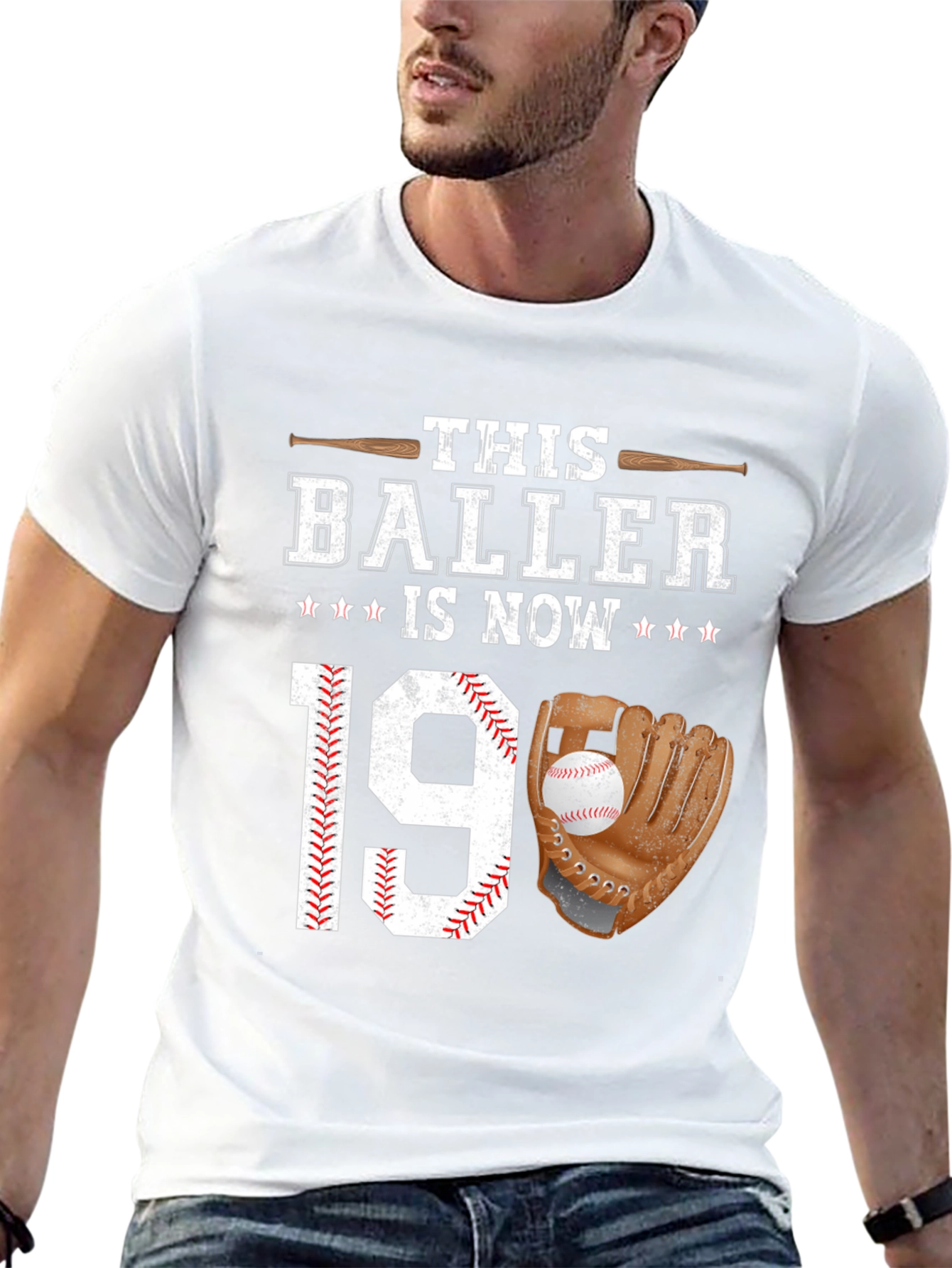 Baller 19th Birthday T-Shirt Baseball Lover