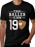 Baller 19th Birthday T-Shirt Baseball Lover