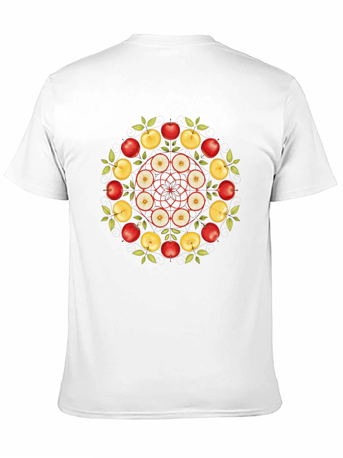 Apple Mandala T-Shirt - Fruit Design Tee