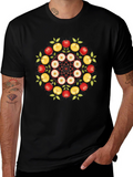 Apple Mandala T-Shirt - Fruit Design Tee