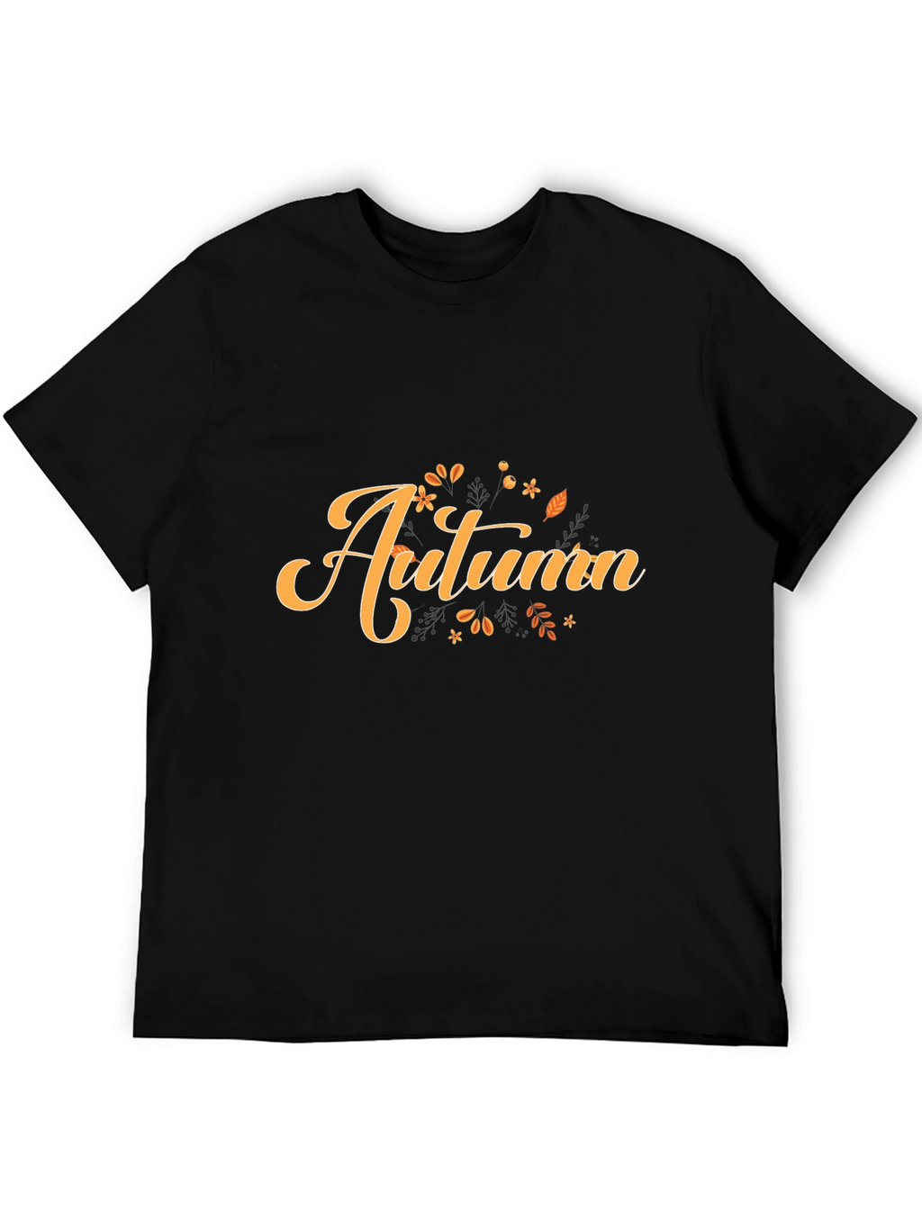 Autumn Themed Black Graphic Tee