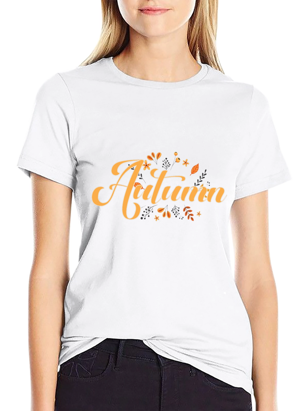 Autumn Themed Black Graphic Tee