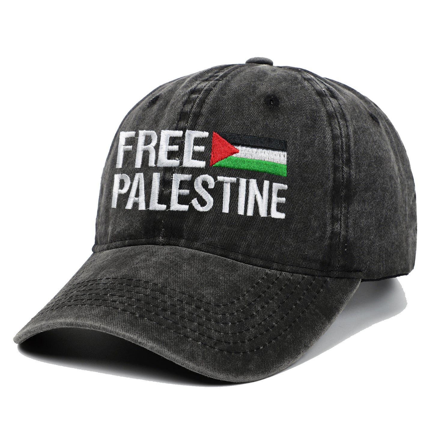 Baseball cap embroidered Palestinian retro dad hat