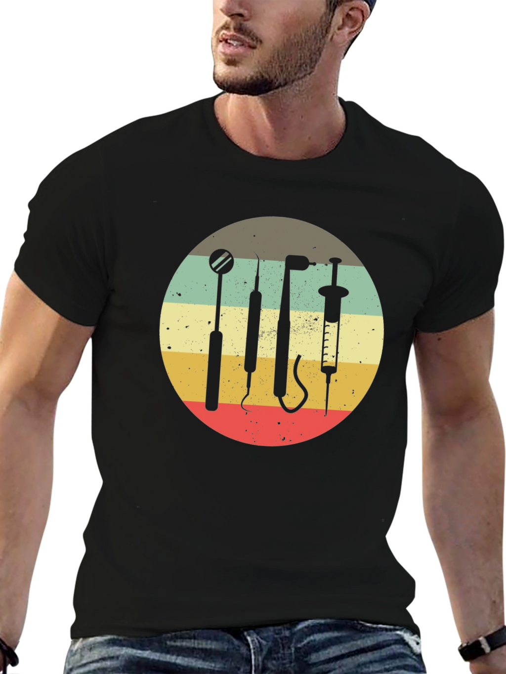 Retro Dentist Tools T-Shirt - Dental Hygiene Tee