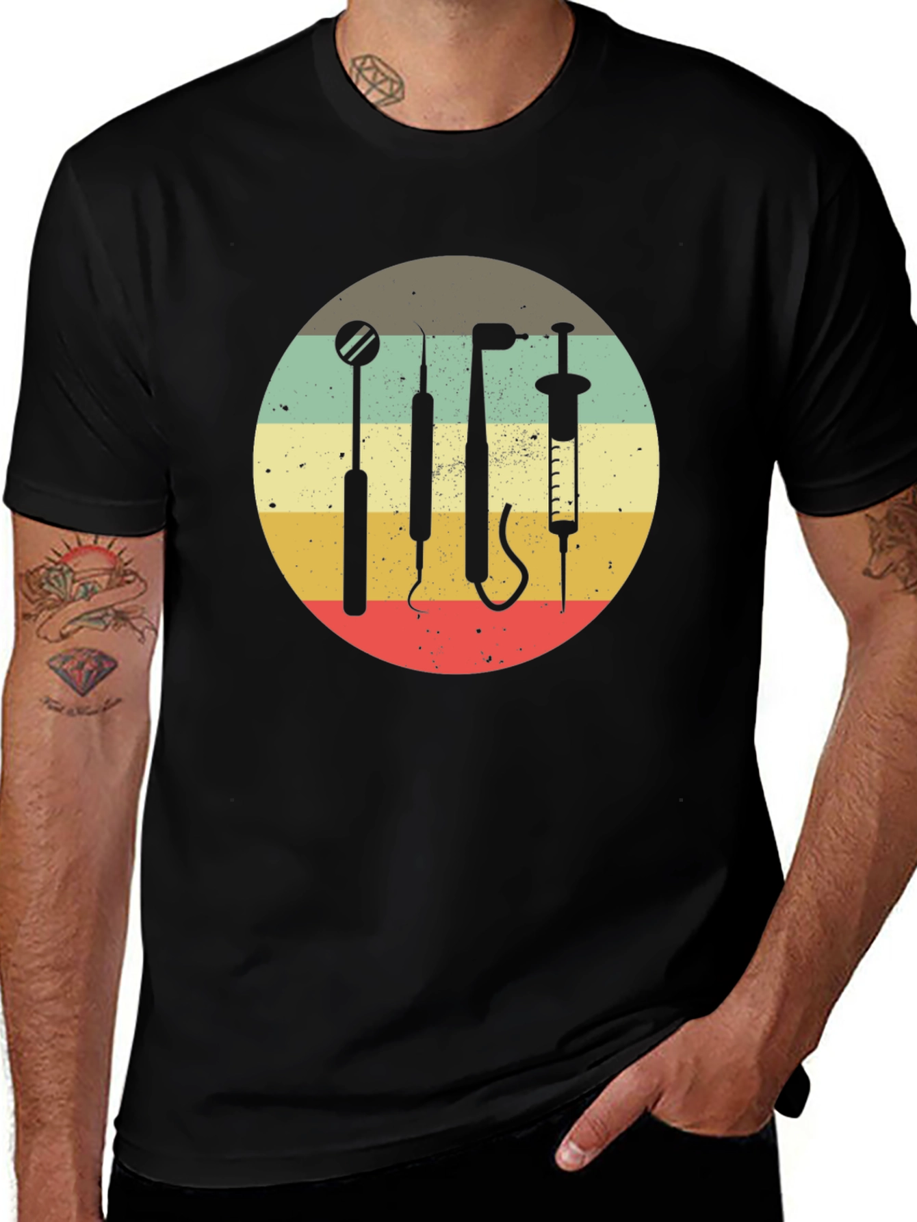 Retro Dentist Tools T-Shirt - Dental Hygiene Tee