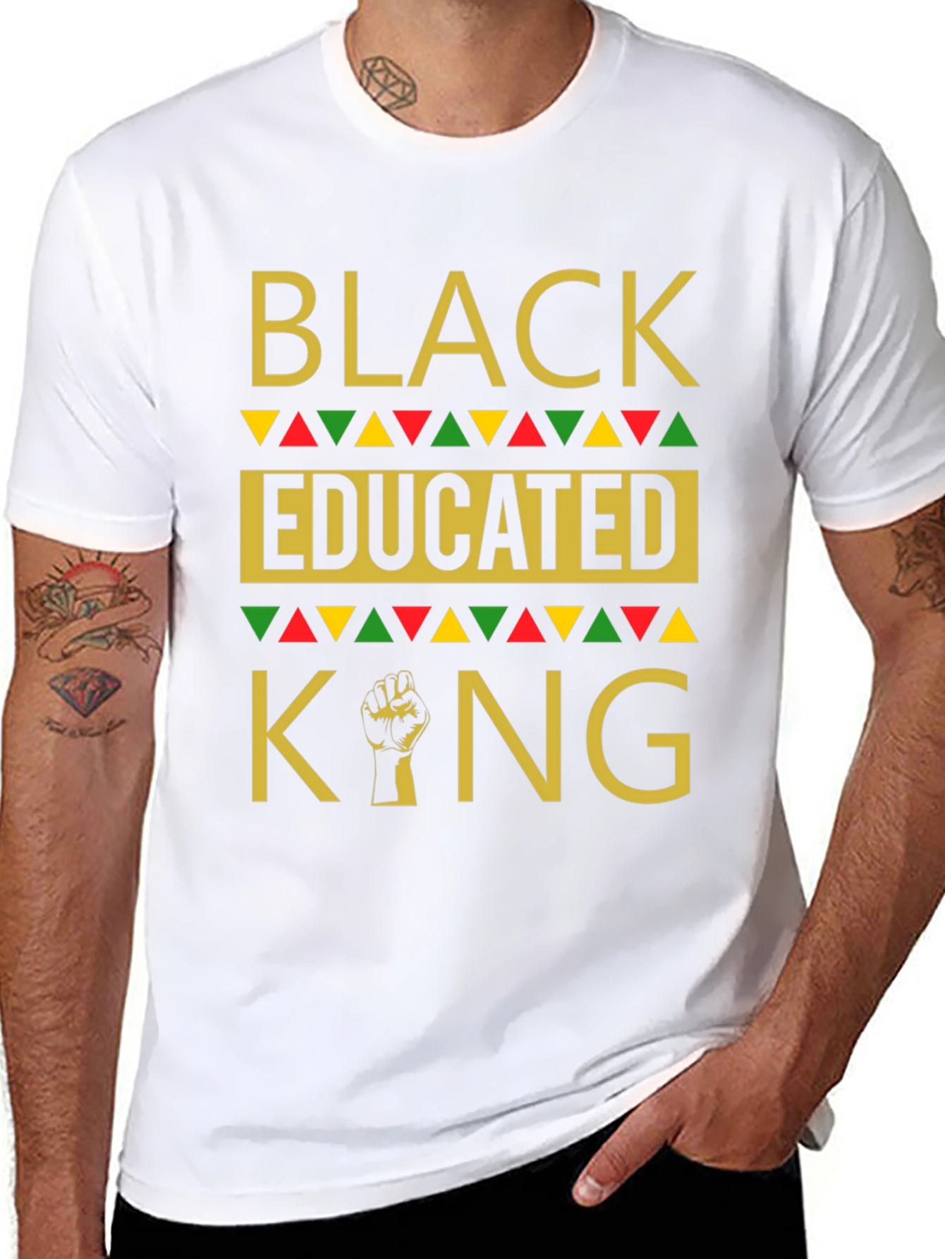 Black Educated King Graphic T-Shirt