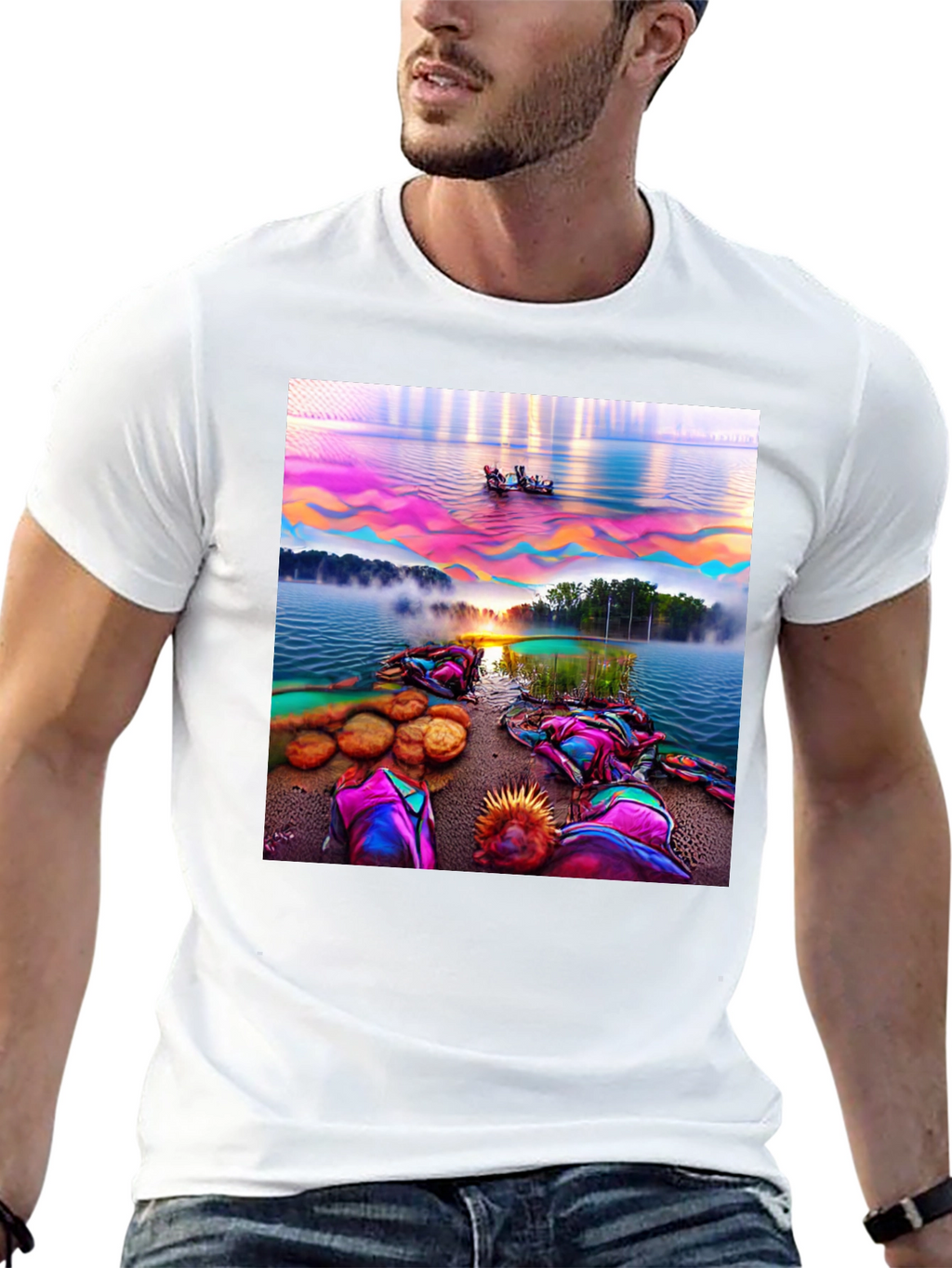 Vibrant Landscape Graphic Tee