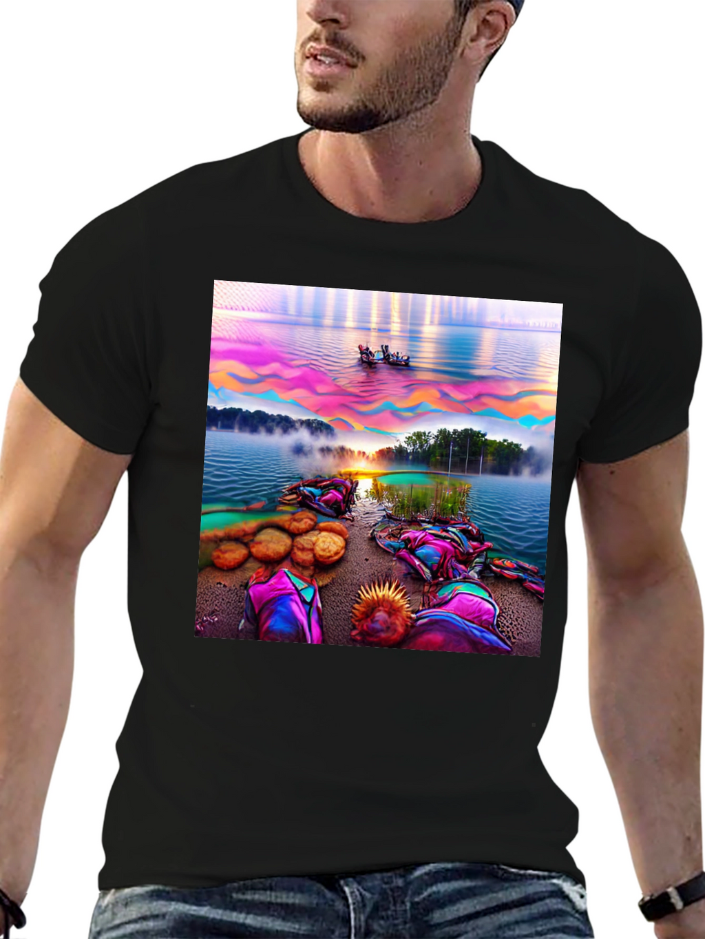 Vibrant Landscape Graphic Tee