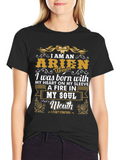 Aries Woman Graphic T-Shirt - Fire in My Soul