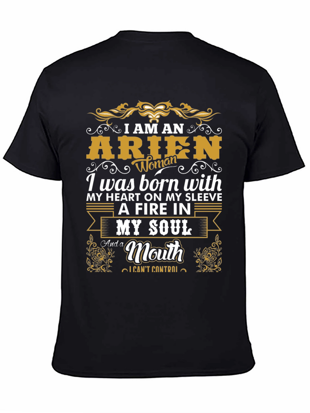Aries Woman Graphic T-Shirt - Fire in My Soul