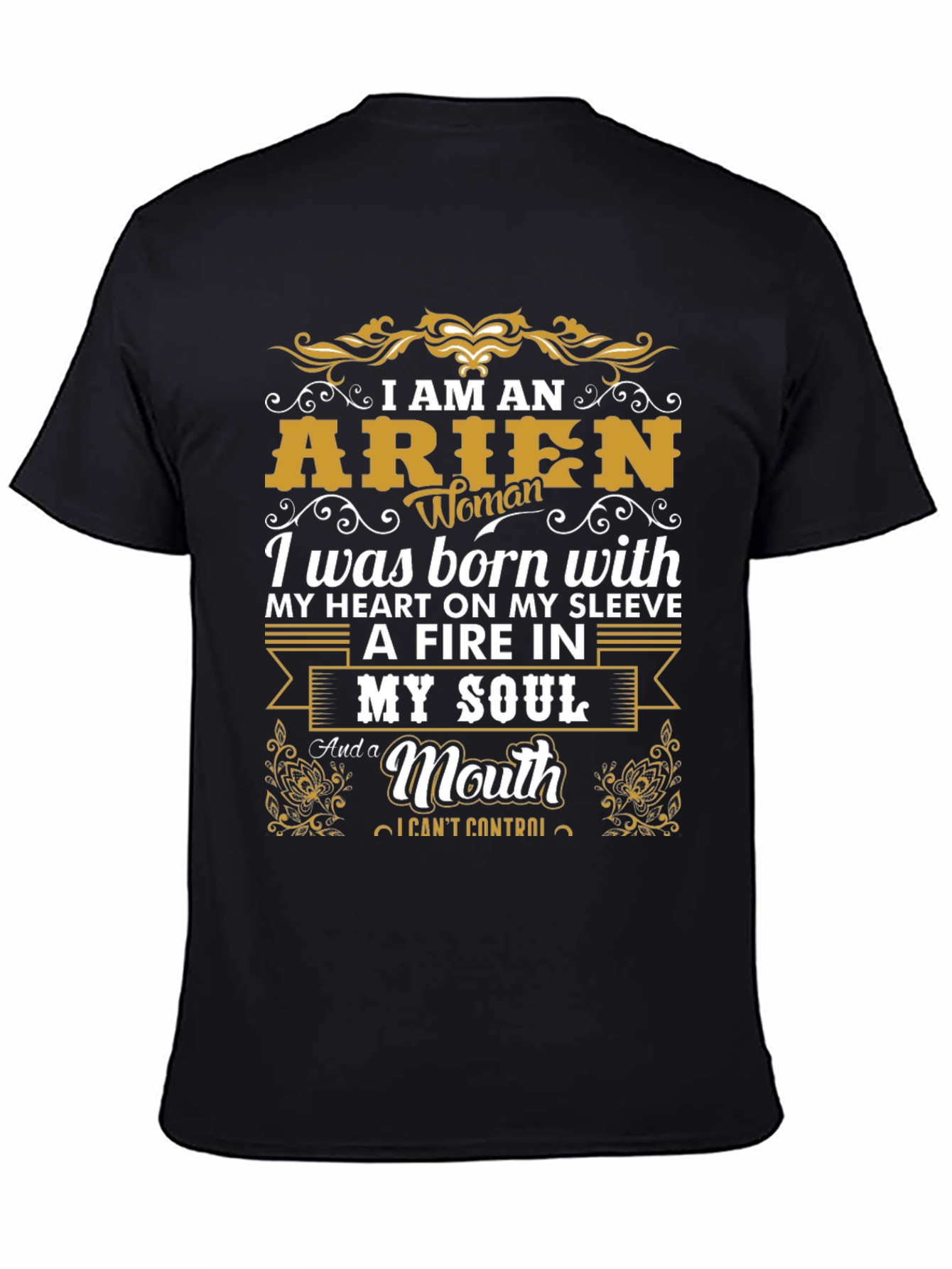Aries Woman Graphic T-Shirt - Fire in My Soul