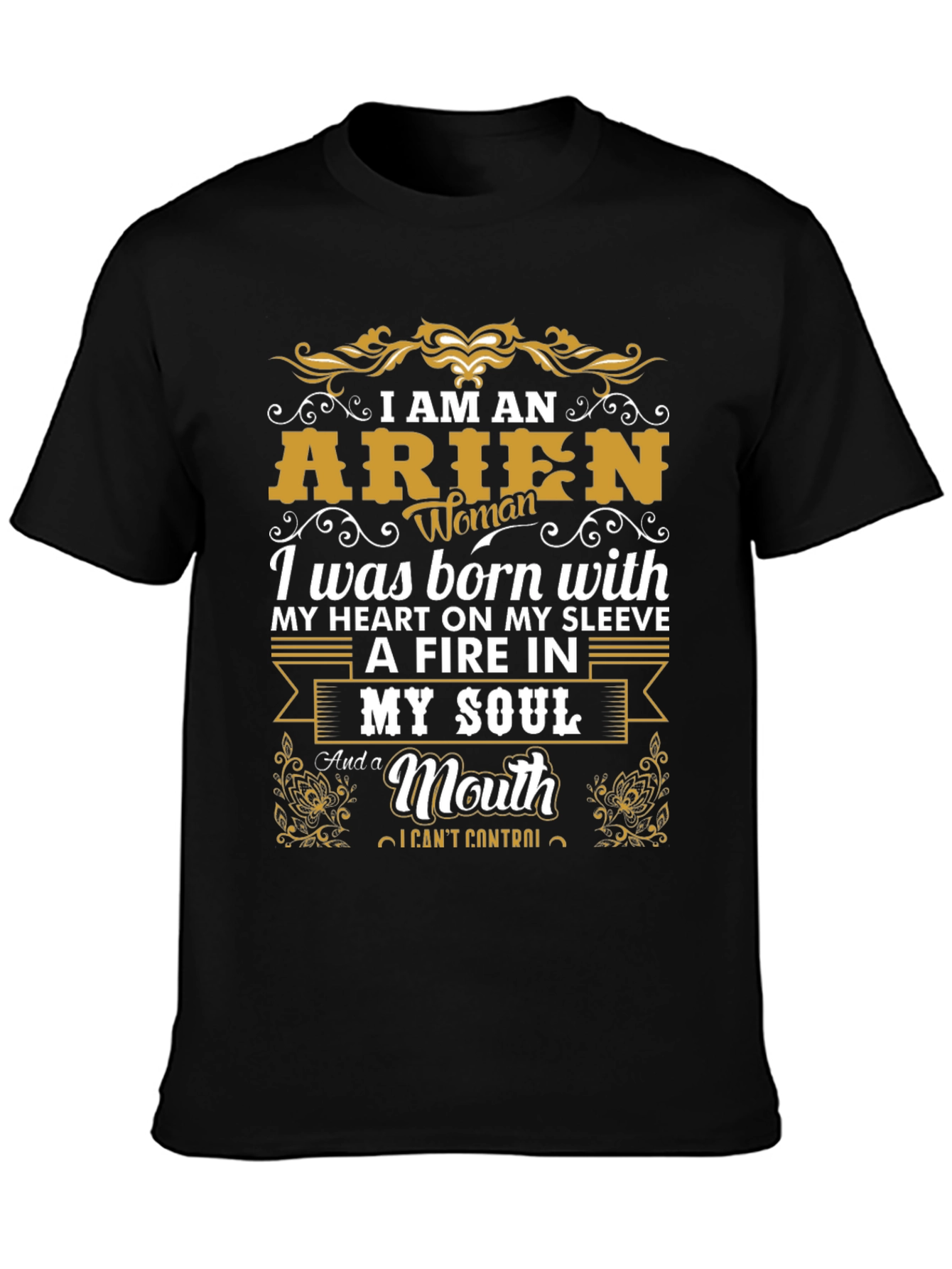 Aries Woman Graphic T-Shirt - Fire in My Soul
