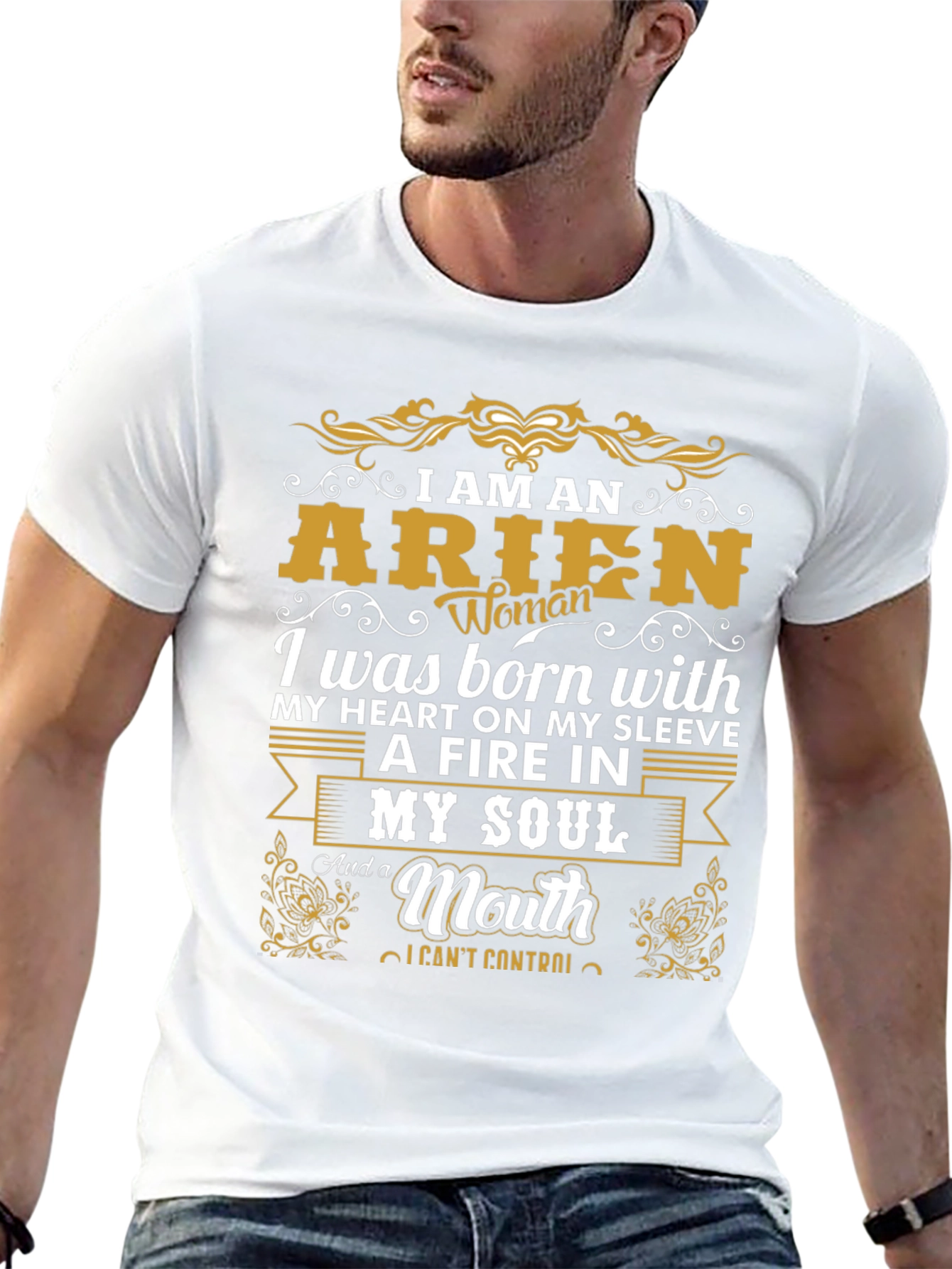 Aries Woman Graphic T-Shirt - Fire in My Soul