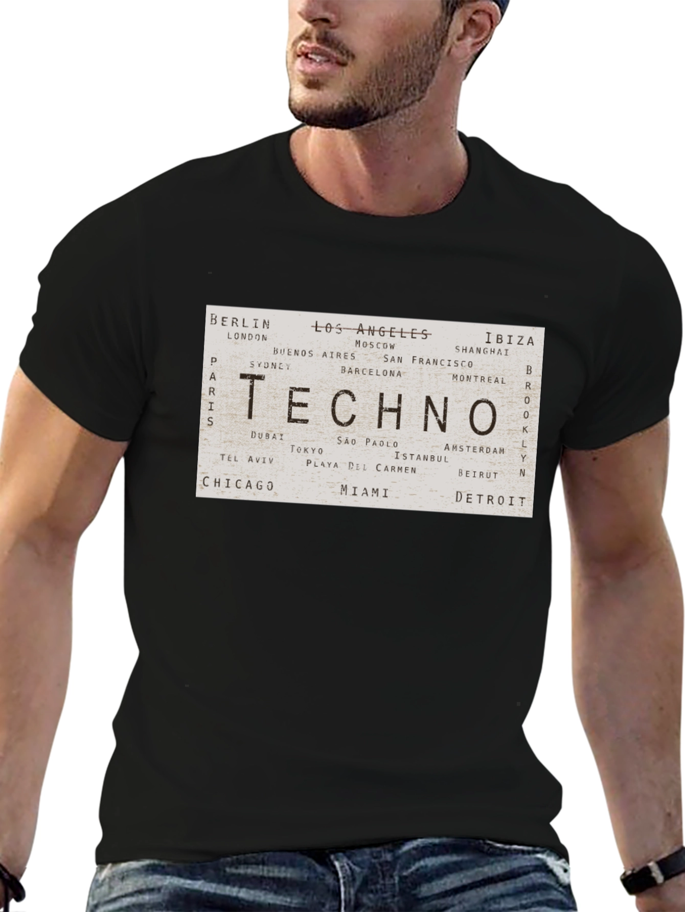 Techno Cities Graphic Print T-Shirt