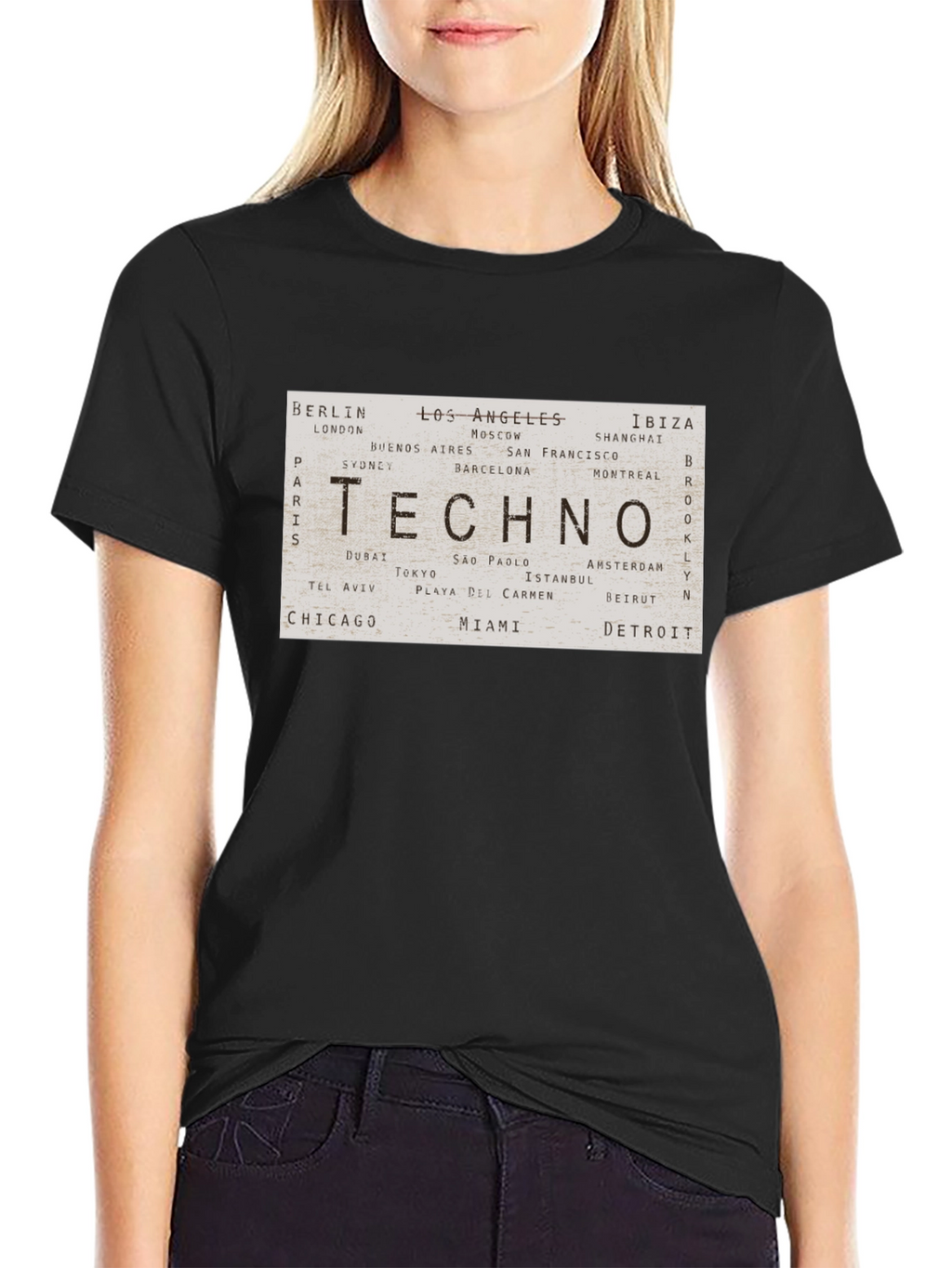 Techno Cities Graphic Print T-Shirt