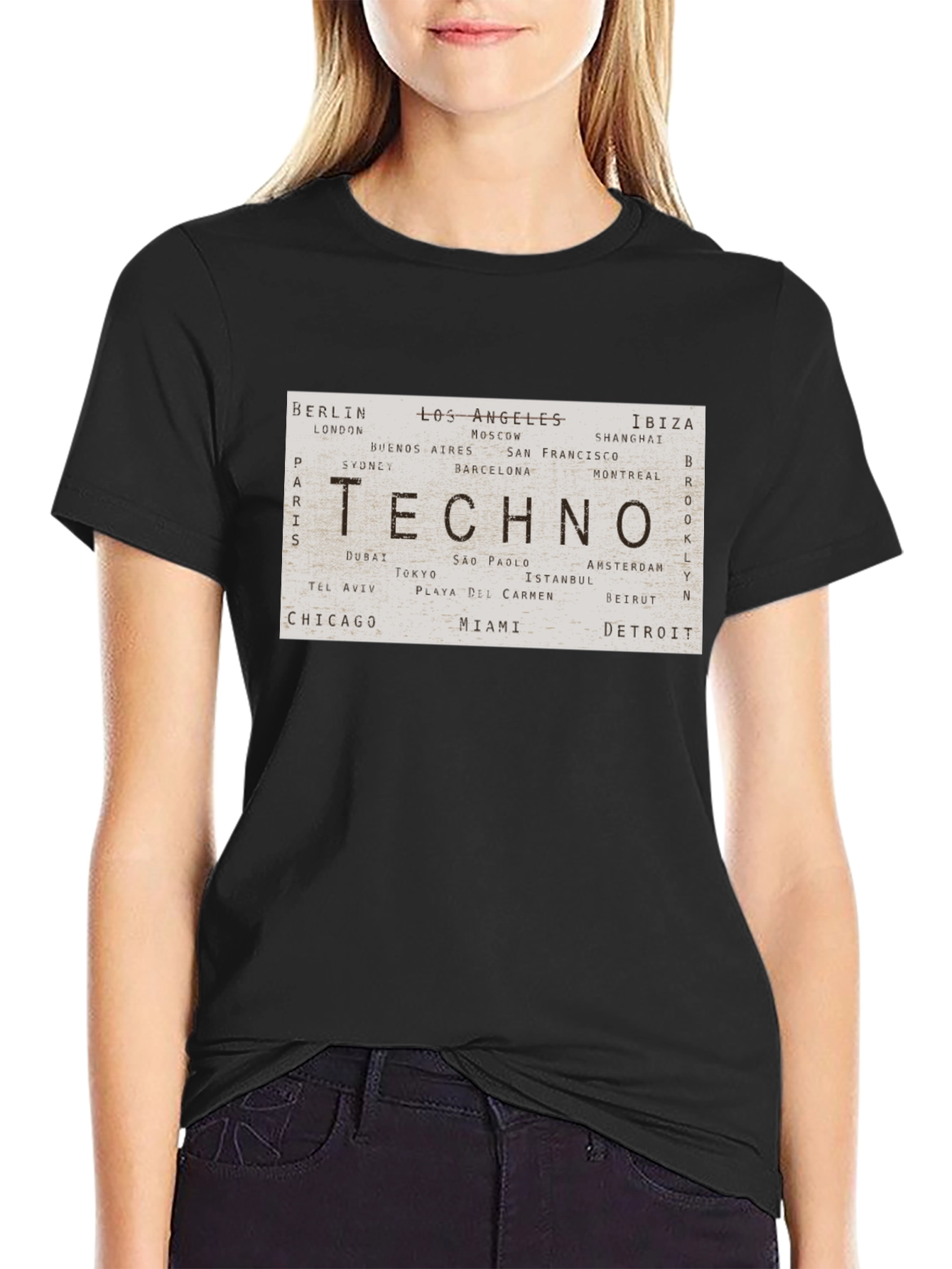 Techno Cities Graphic Print T-Shirt