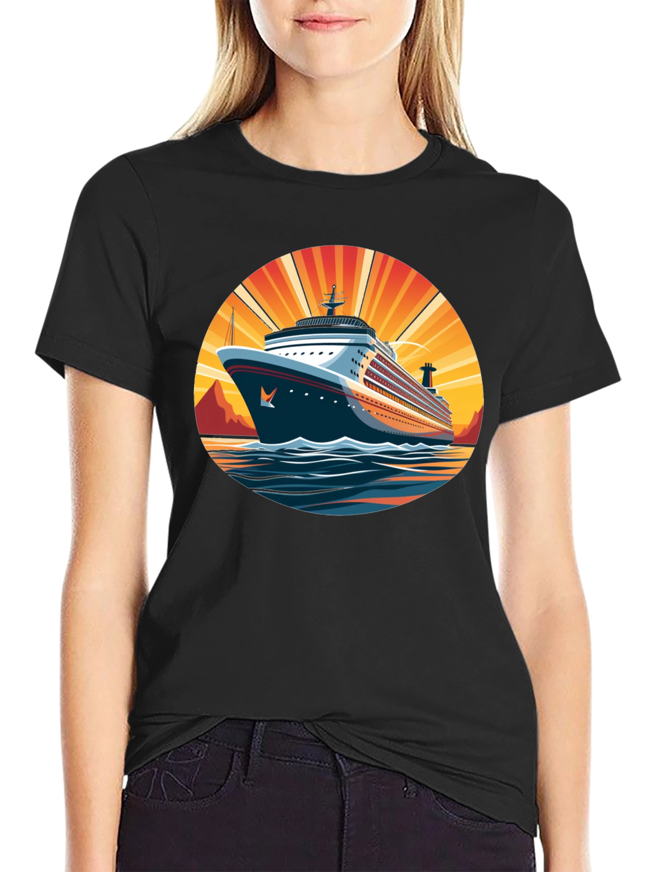Cruise Ship Graphic Tee - Sun & Sea Adventure