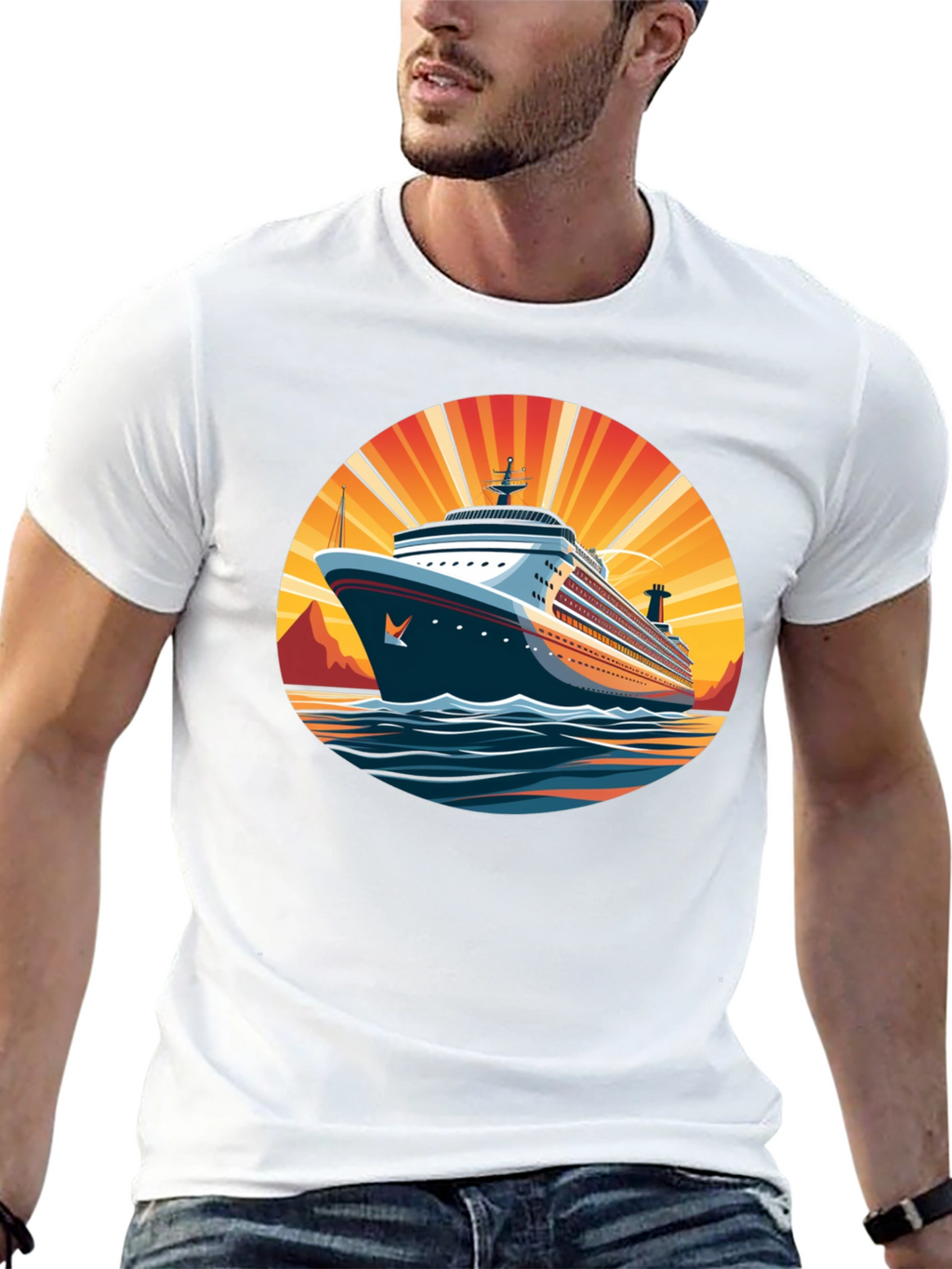Cruise Ship Graphic Tee - Sun & Sea Adventure