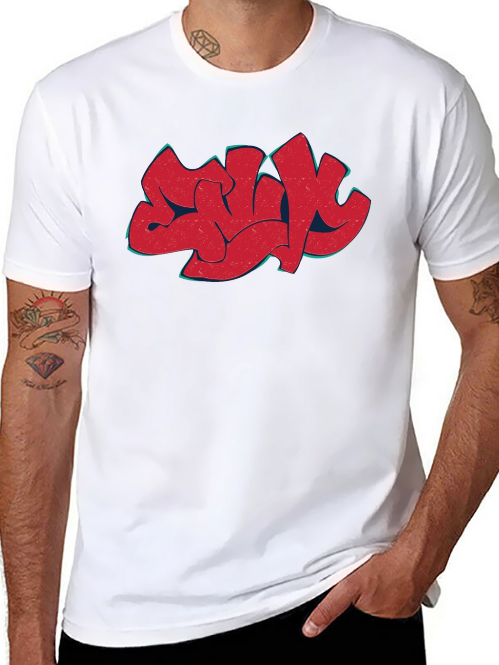 Urban Graffiti Art Black T-Shirt
