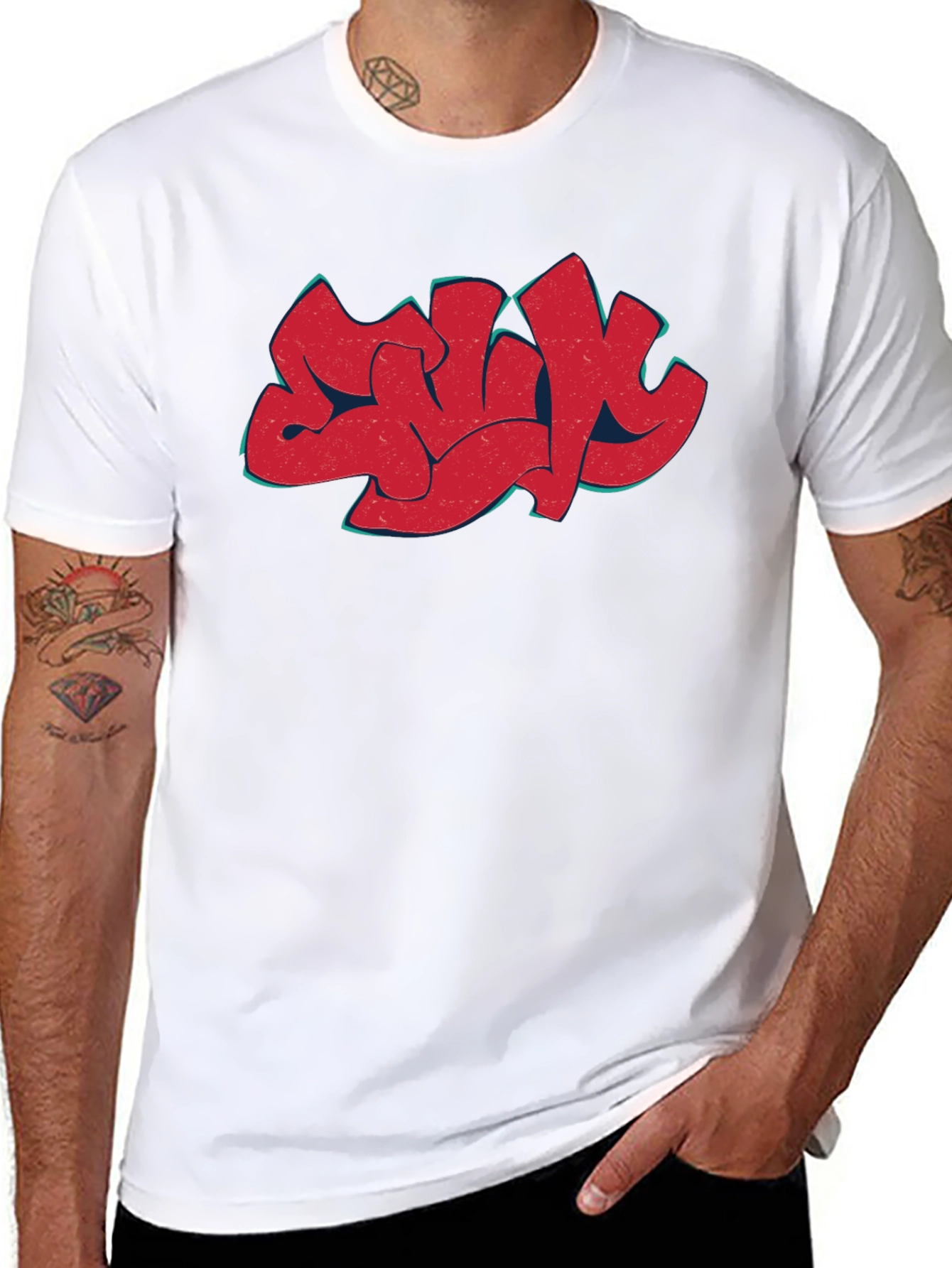 Urban Graffiti Art Black T-Shirt