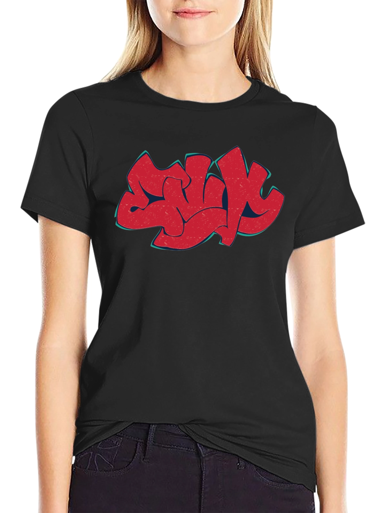 Urban Graffiti Art Black T-Shirt