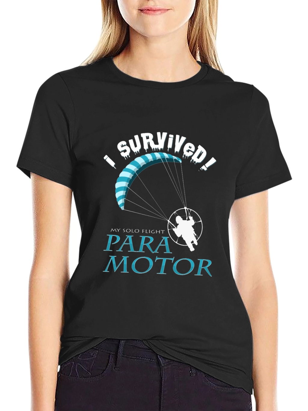 I Survived Solo Flight Paramotor T-Shirt