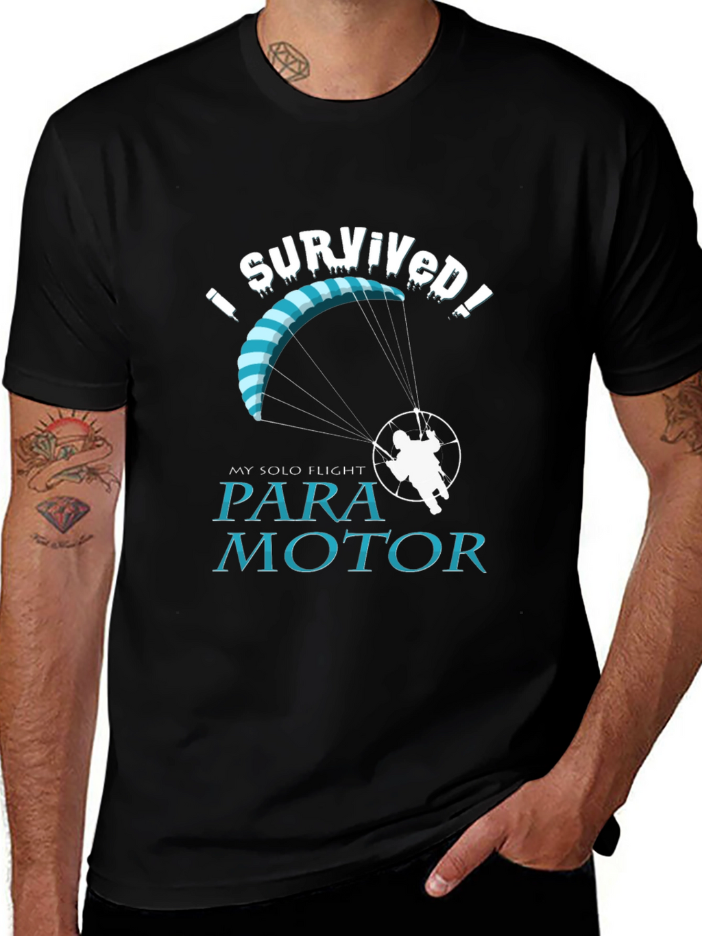 I Survived Solo Flight Paramotor T-Shirt