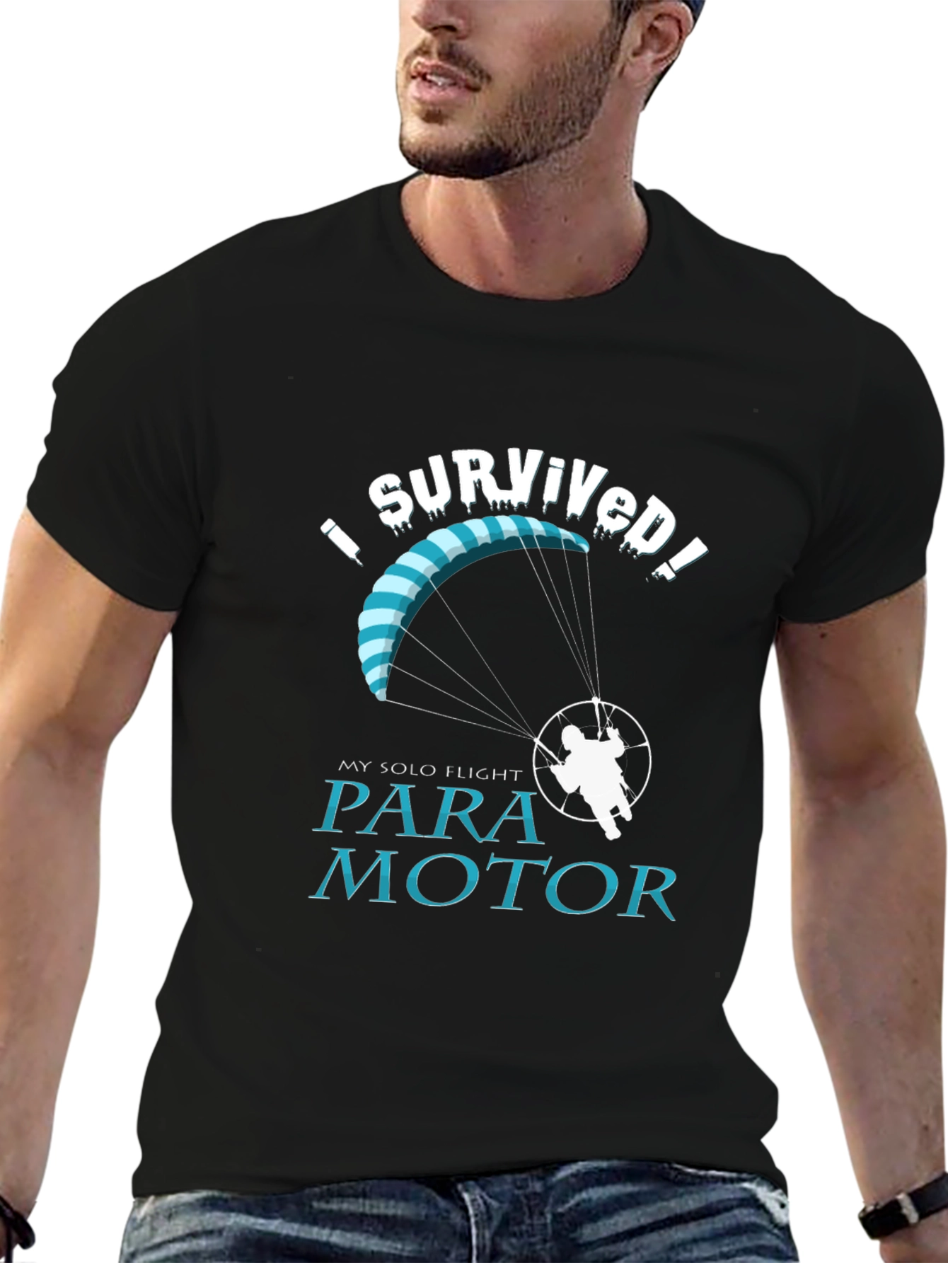 I Survived Solo Flight Paramotor T-Shirt