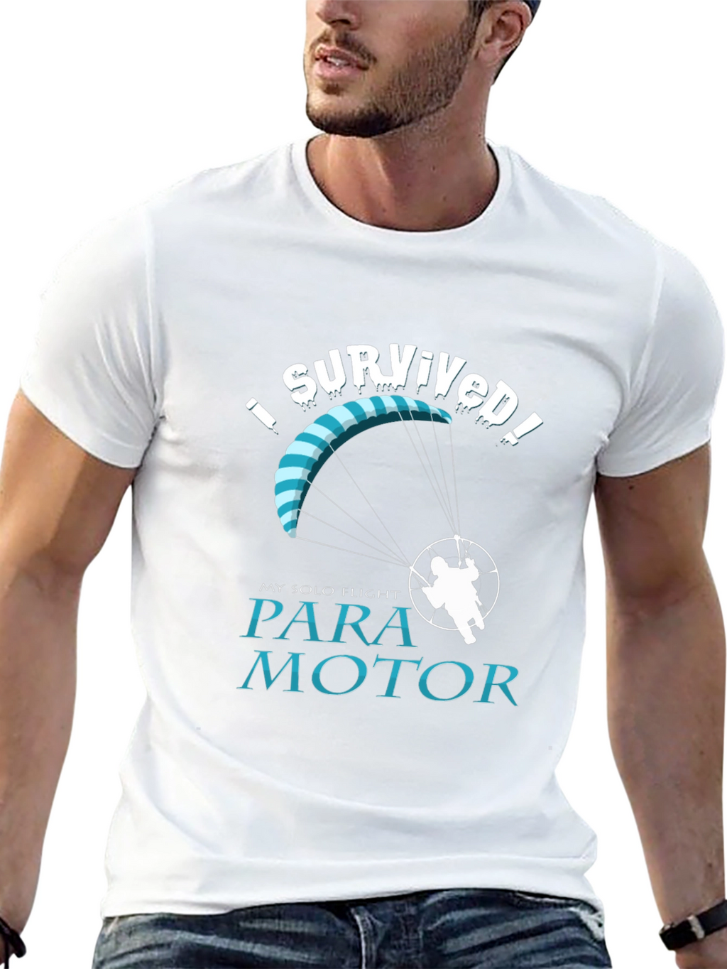 I Survived Solo Flight Paramotor T-Shirt