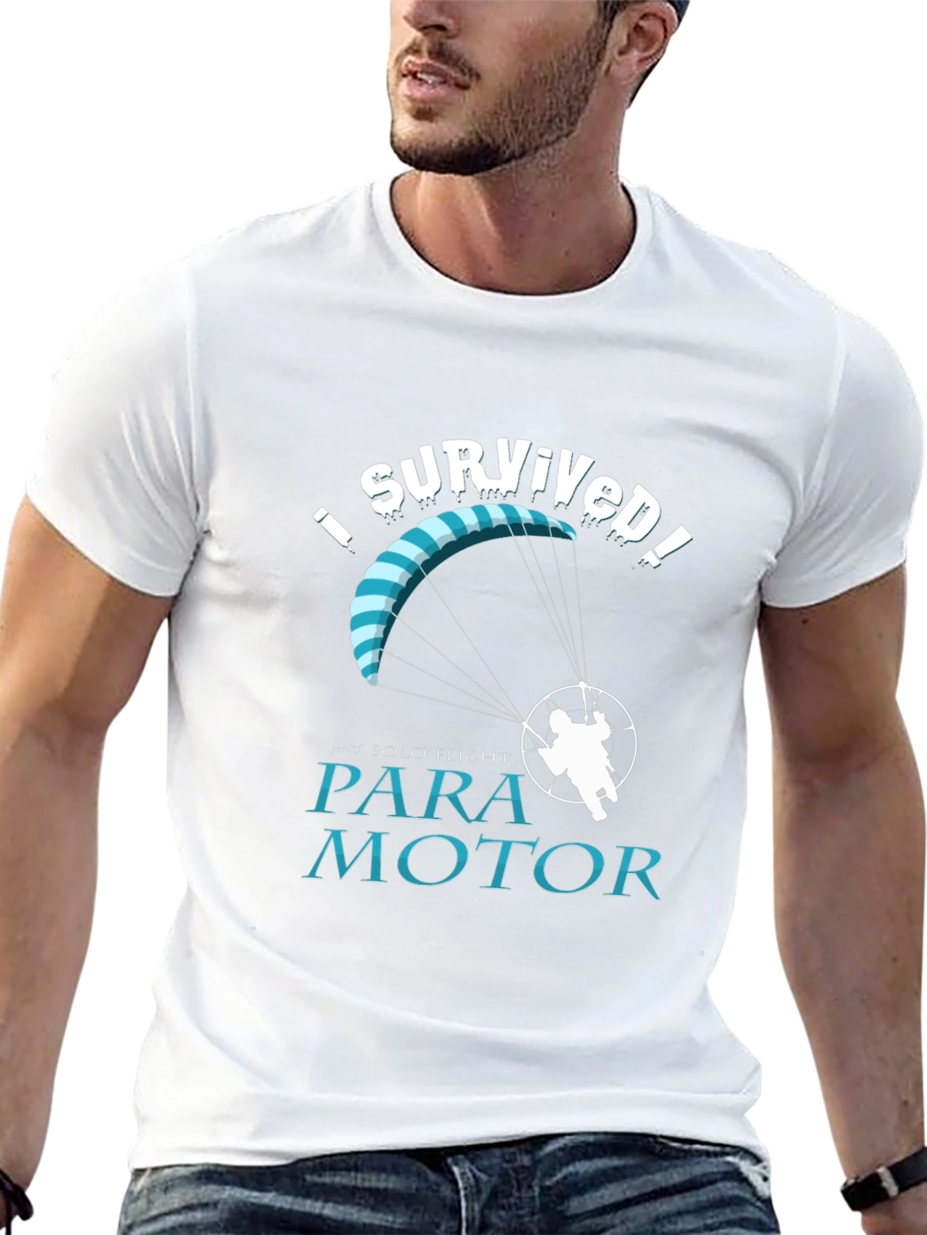 I Survived Solo Flight Paramotor T-Shirt