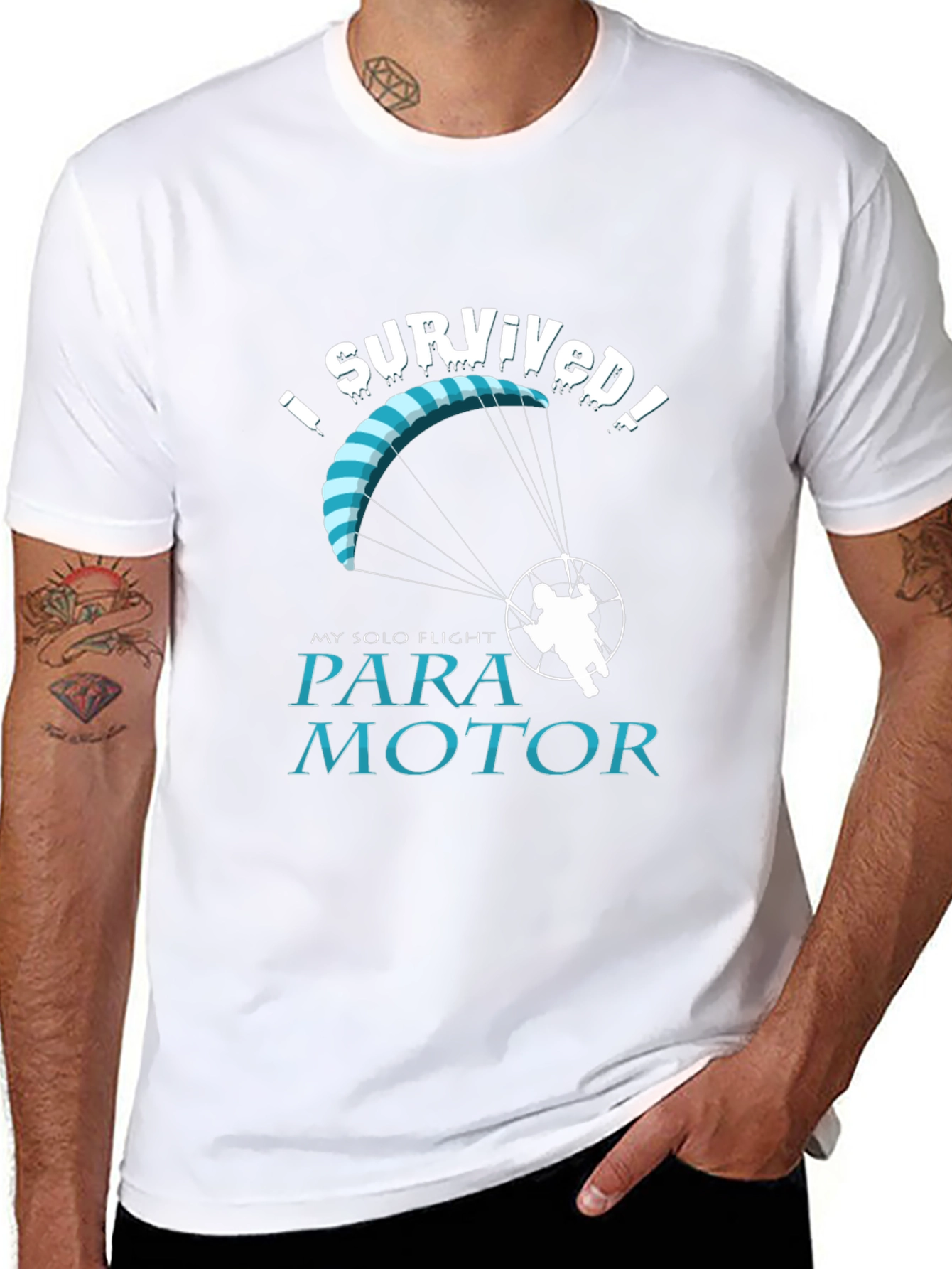 I Survived Solo Flight Paramotor T-Shirt