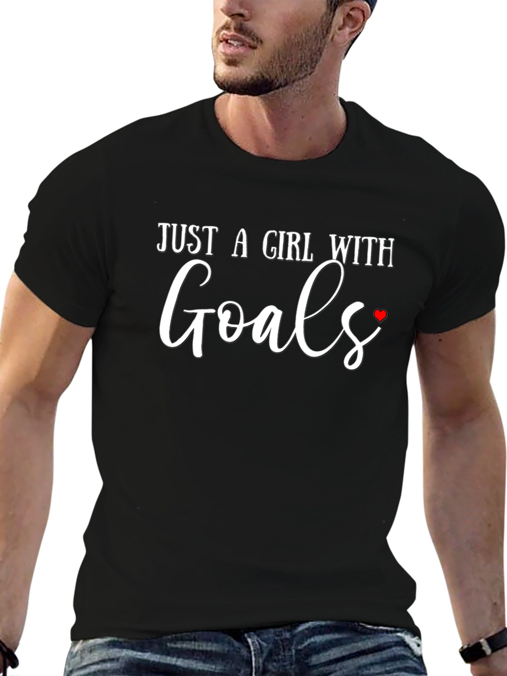 Just A Girl With Goals T-Shirt - Black