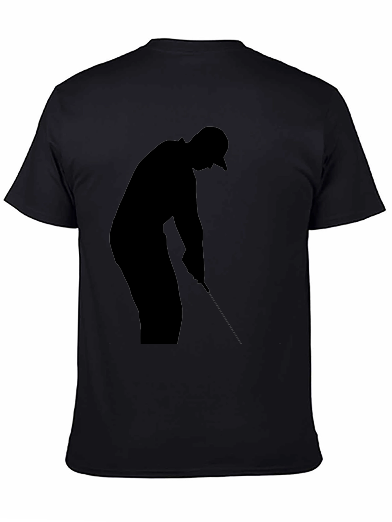 Golf Silhouette Black T-Shirt