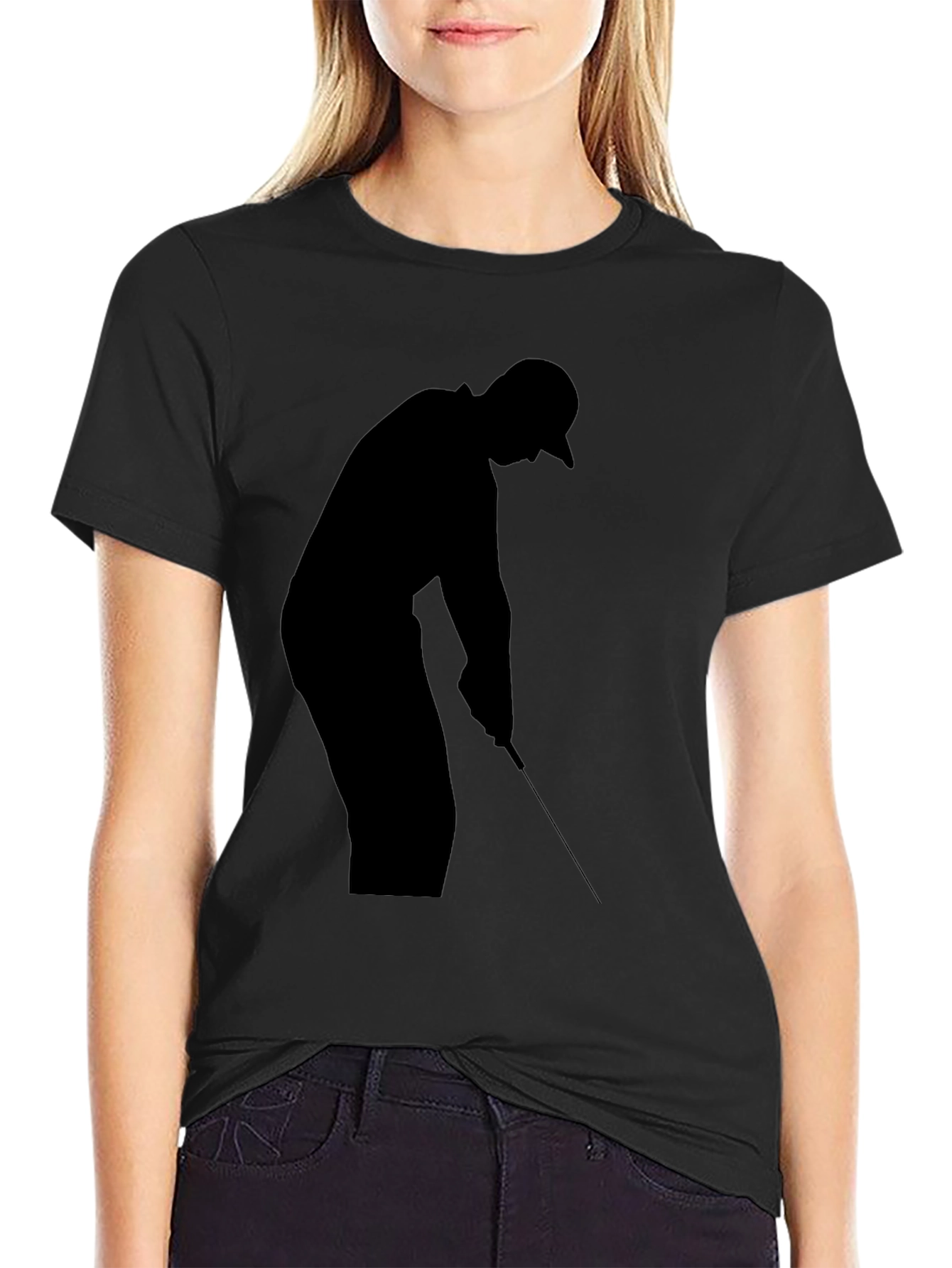 Golf Silhouette Black T-Shirt