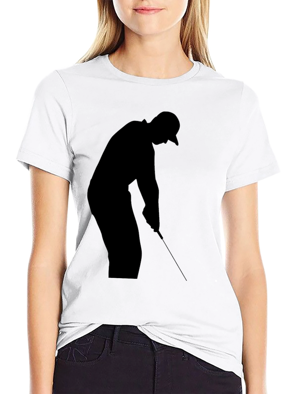 Golf Silhouette Black T-Shirt