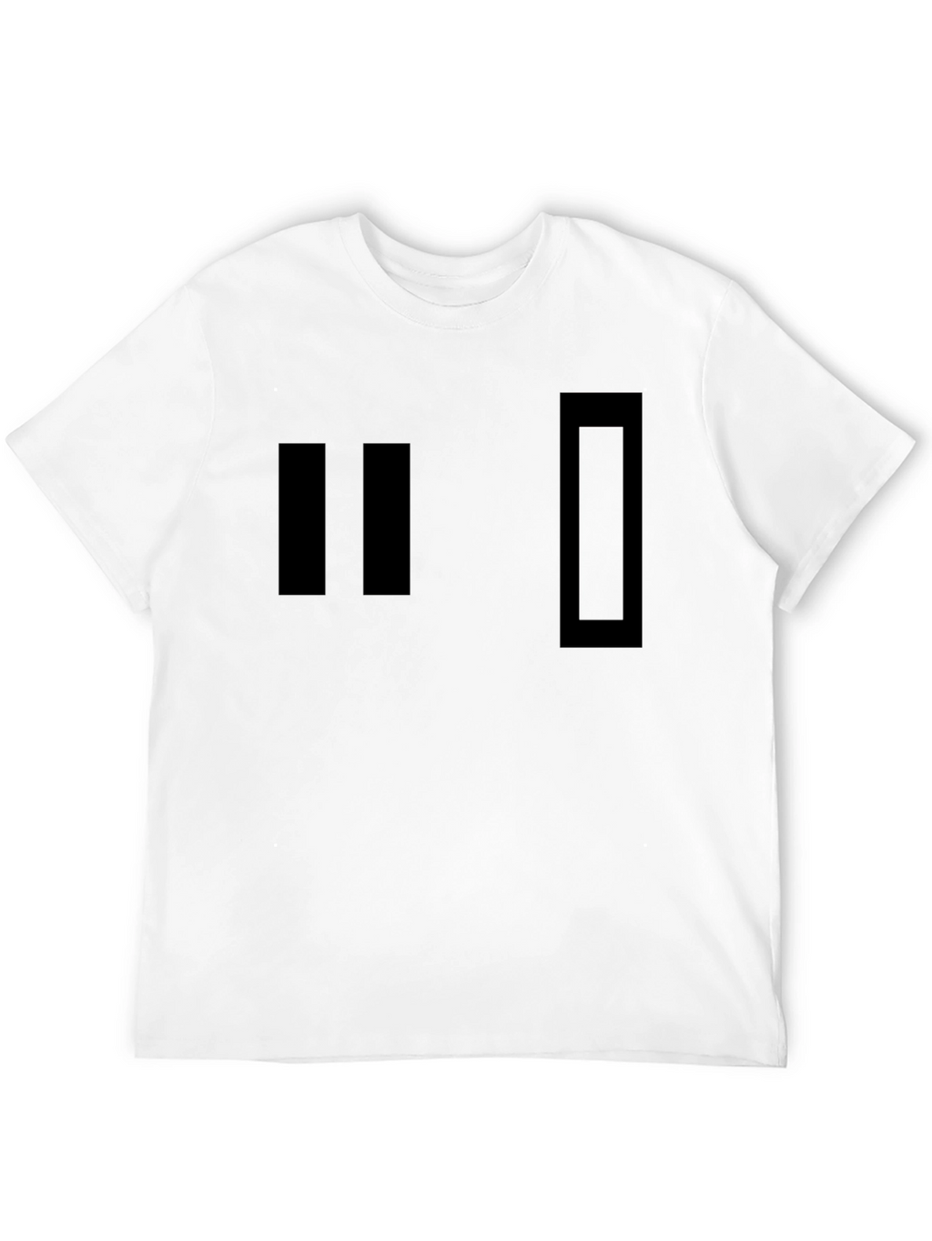 Minimalist Black Graphic Tee - Retro Design