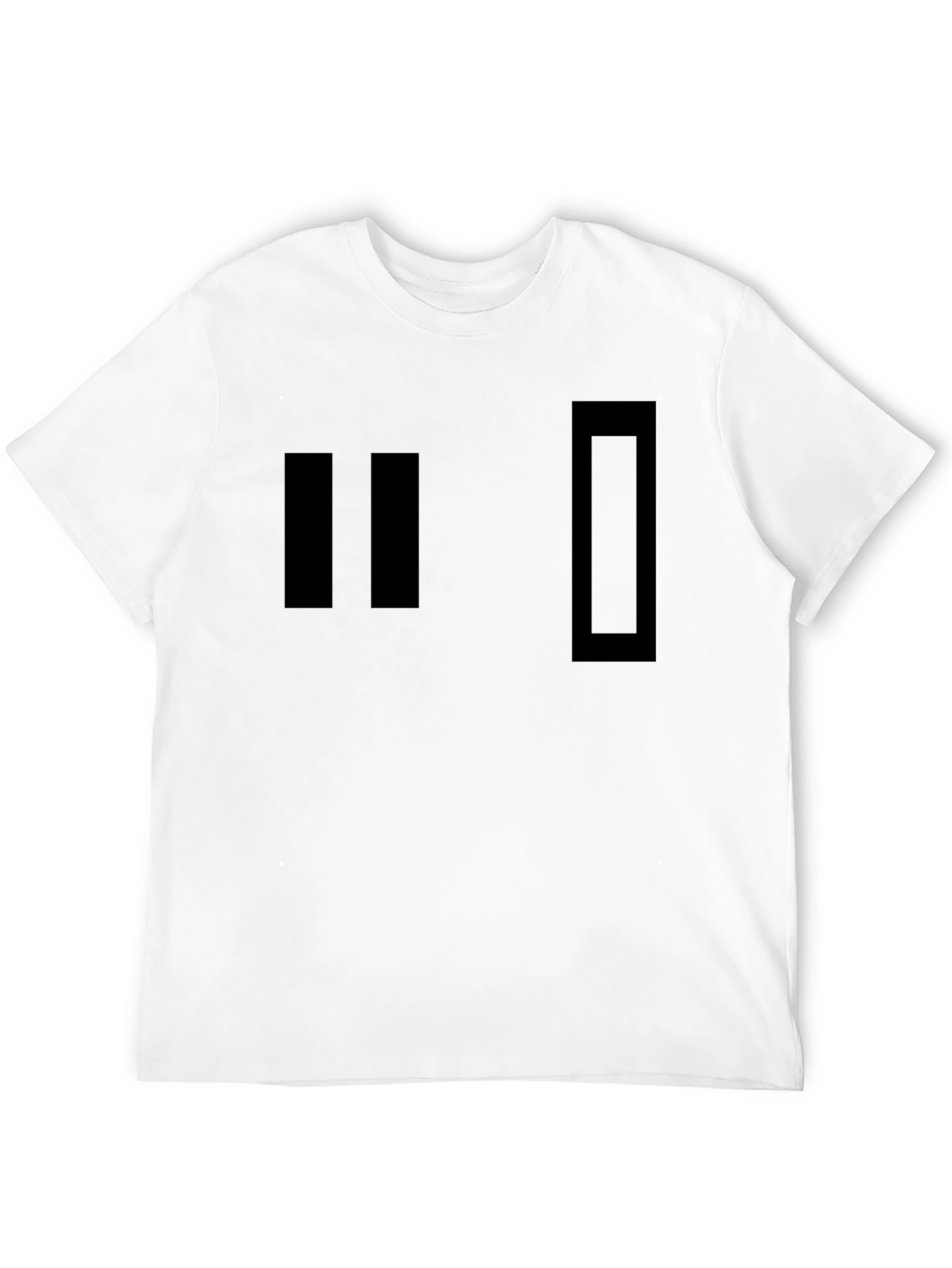 Minimalist Black Graphic Tee - Retro Design