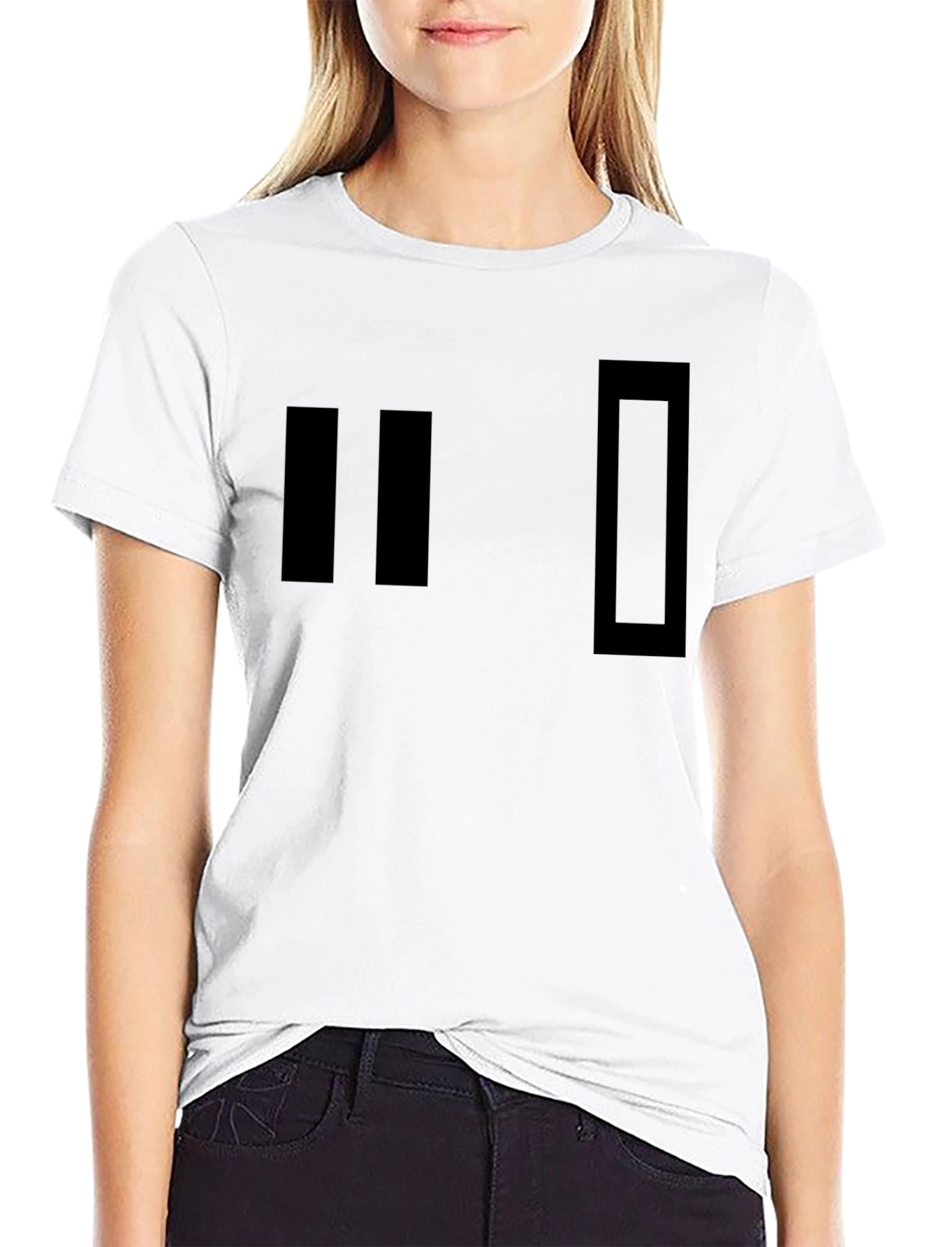 Minimalist Black Graphic Tee - Retro Design