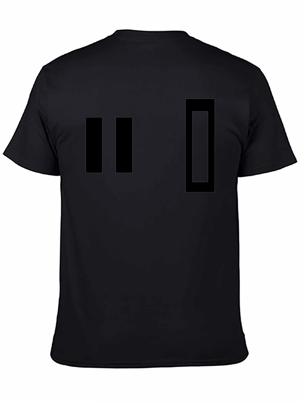 Minimalist Black Graphic Tee - Retro Design