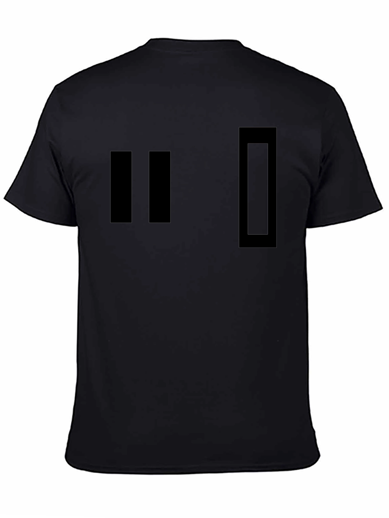 Minimalist Black Graphic Tee - Retro Design