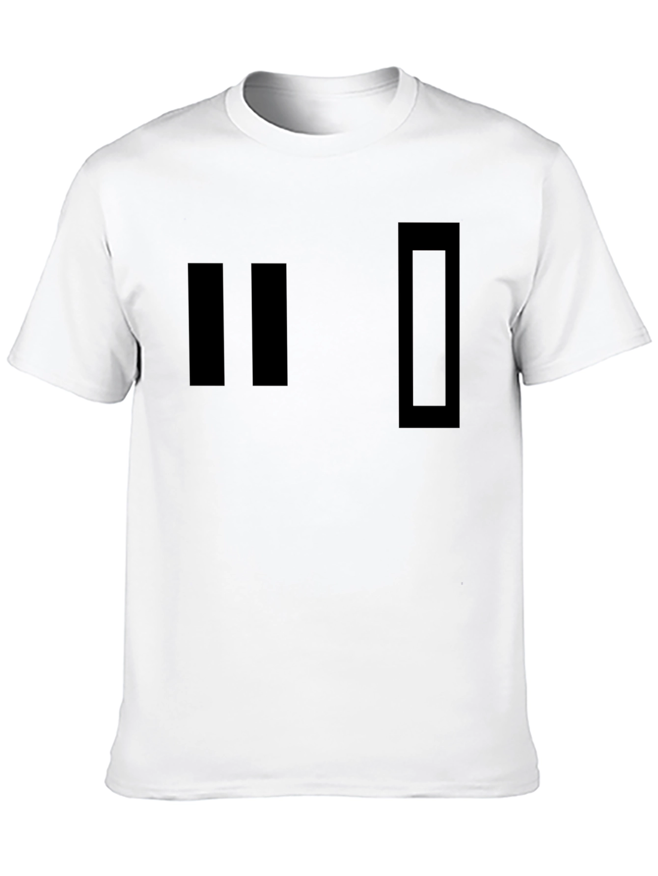 Minimalist Black Graphic Tee - Retro Design
